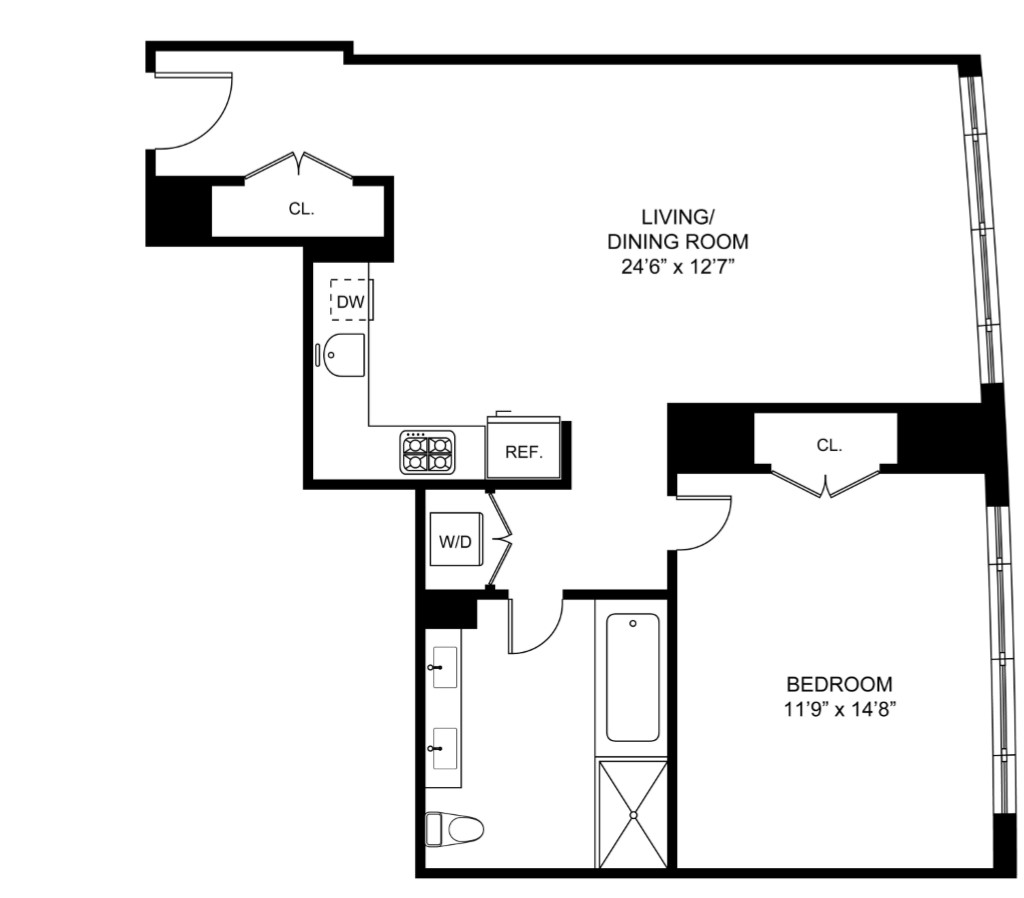 Floorplan for 70 Little West Street, 12A