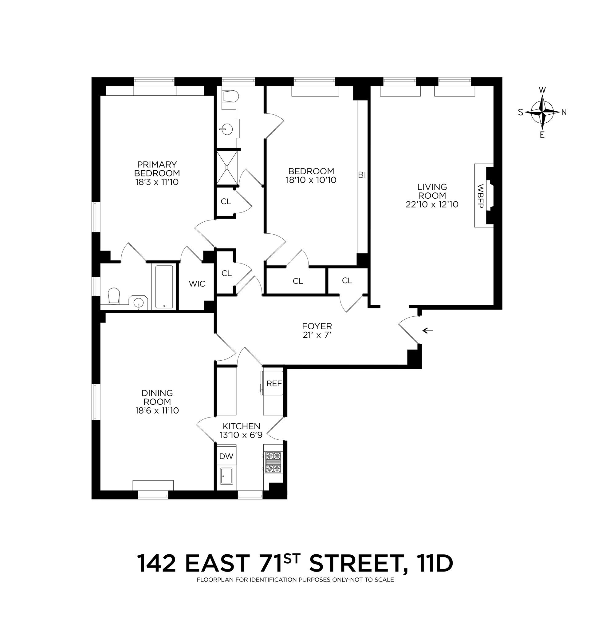 Floorplan for 142 East 71st Street, 11D
