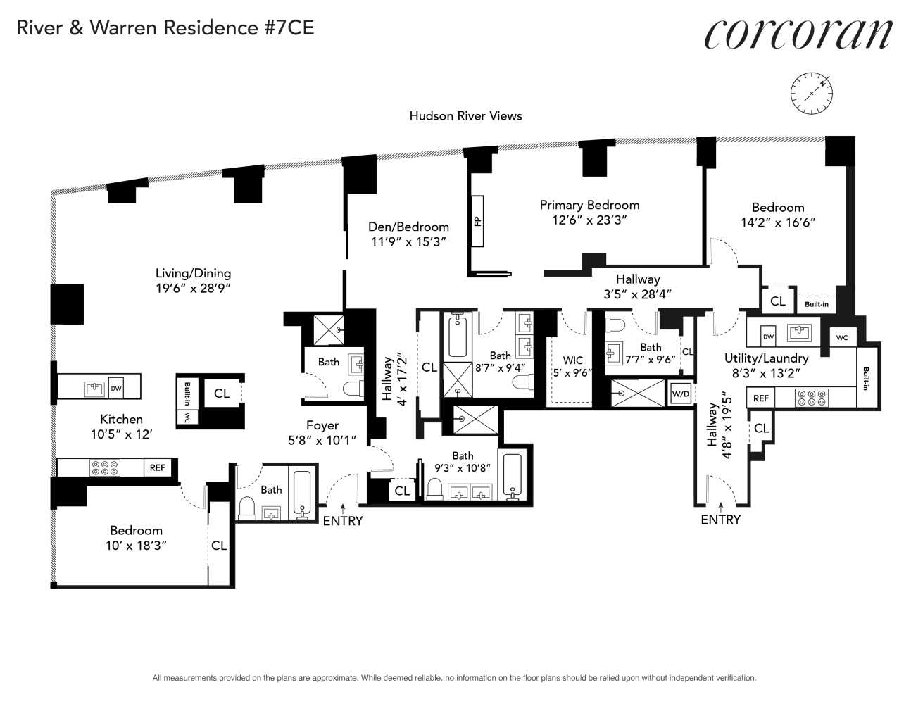 Floorplan for 212 Warren Street, 7CE