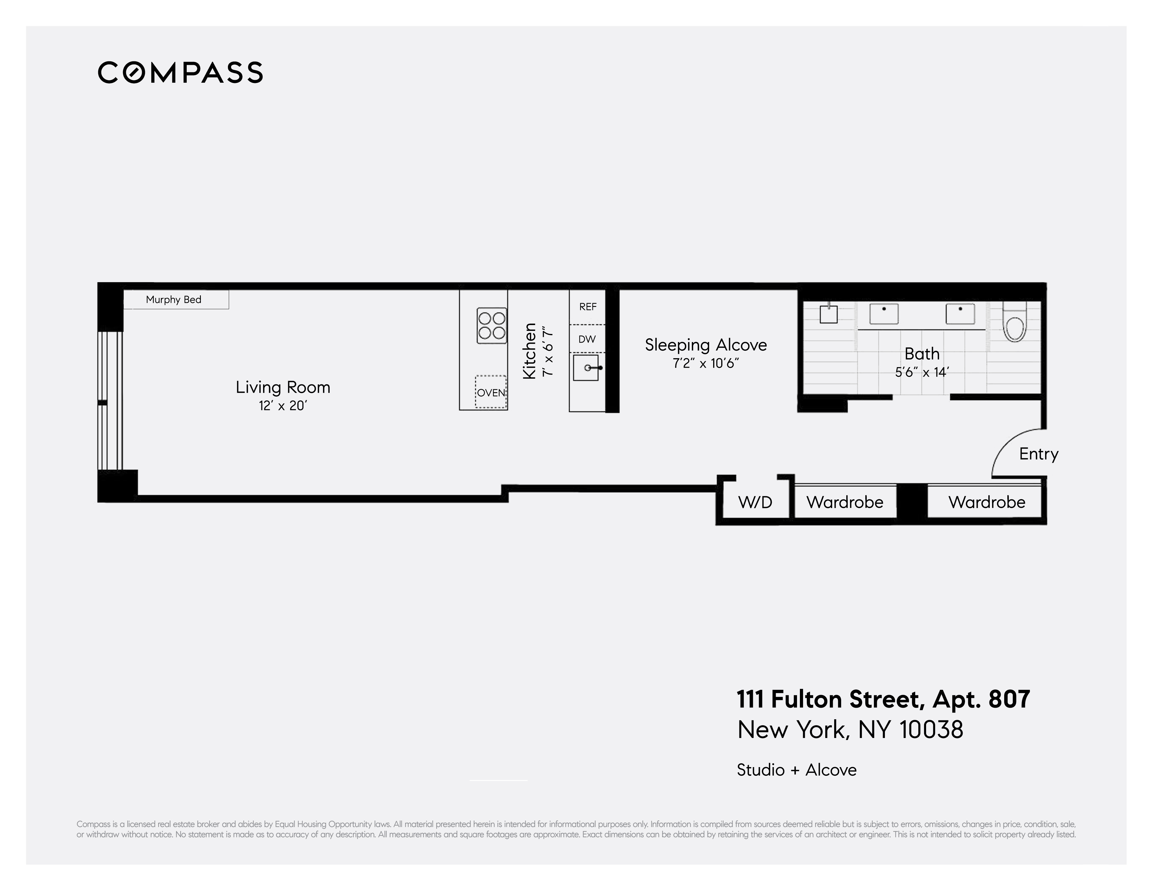 Floorplan for 111 Fulton Street, 807