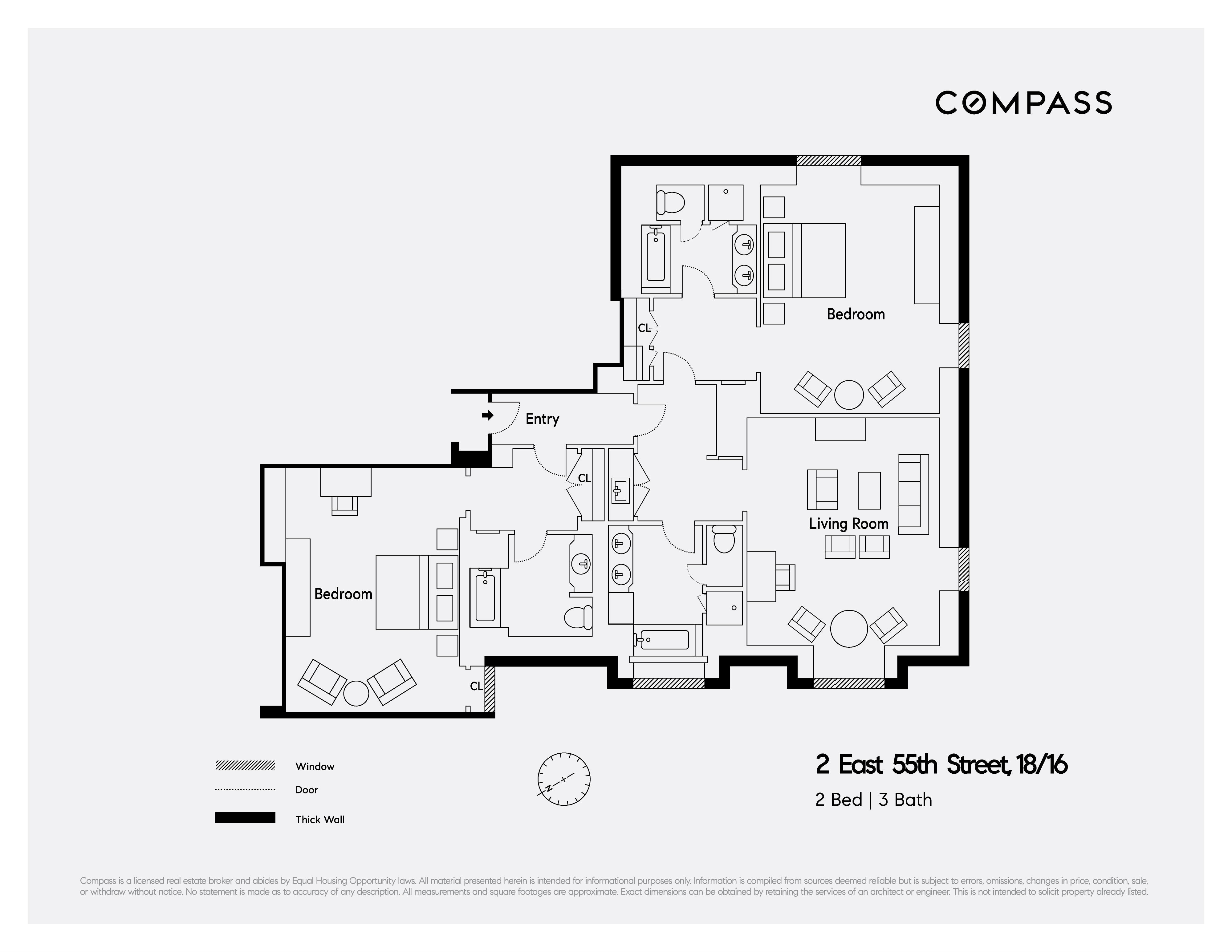 Floorplan for 2 East 55th Street, 918W32