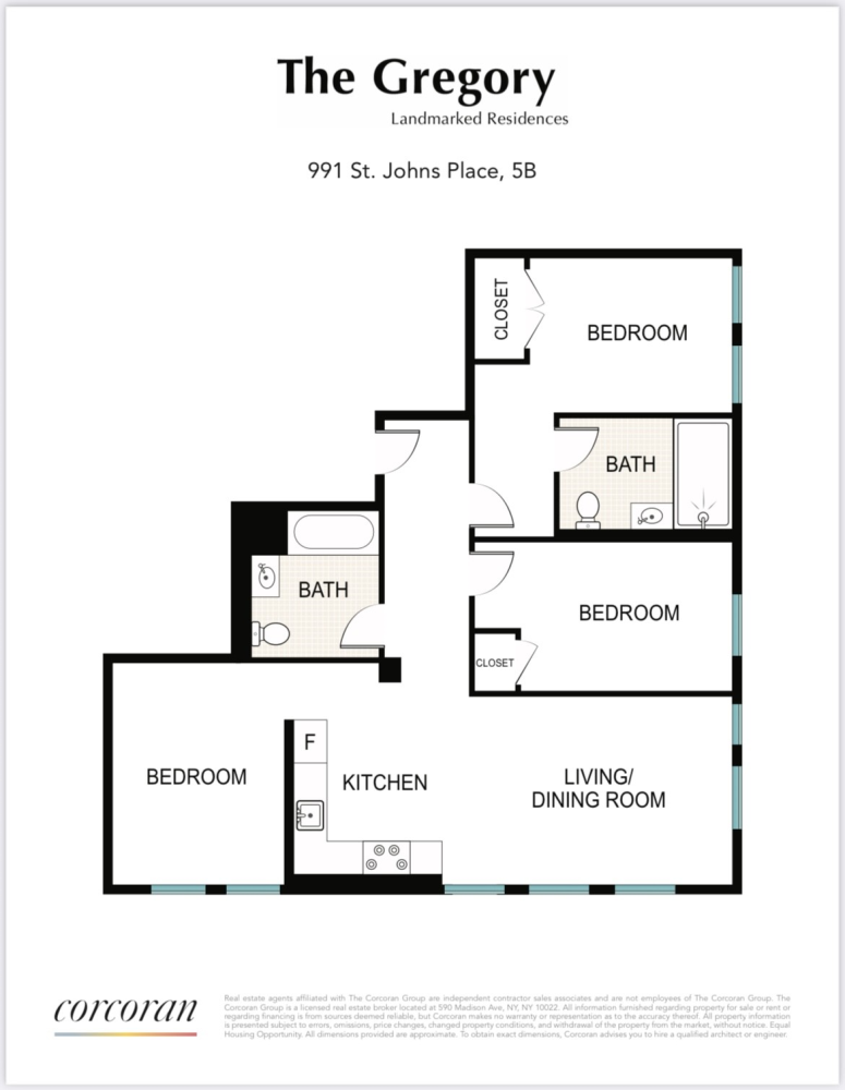 Floorplan for 991 St Johns Place, 5B