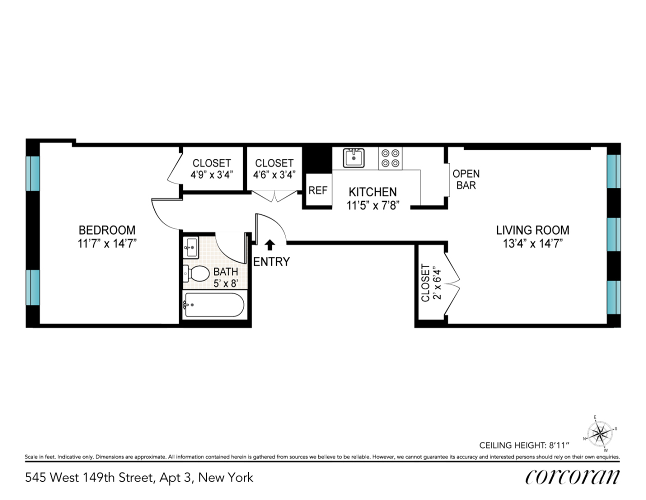 Floorplan for 545 West 149th Street, 2