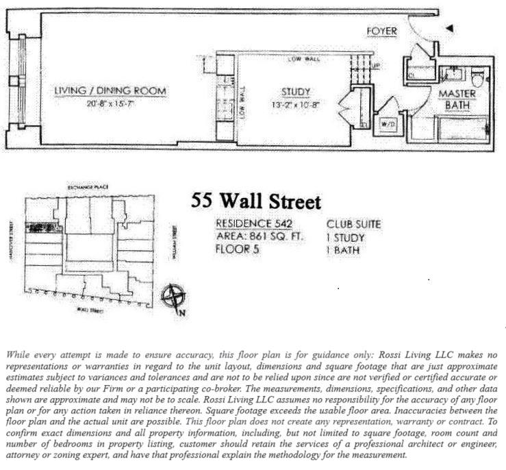 Floorplan for 55 Wall Street, 542