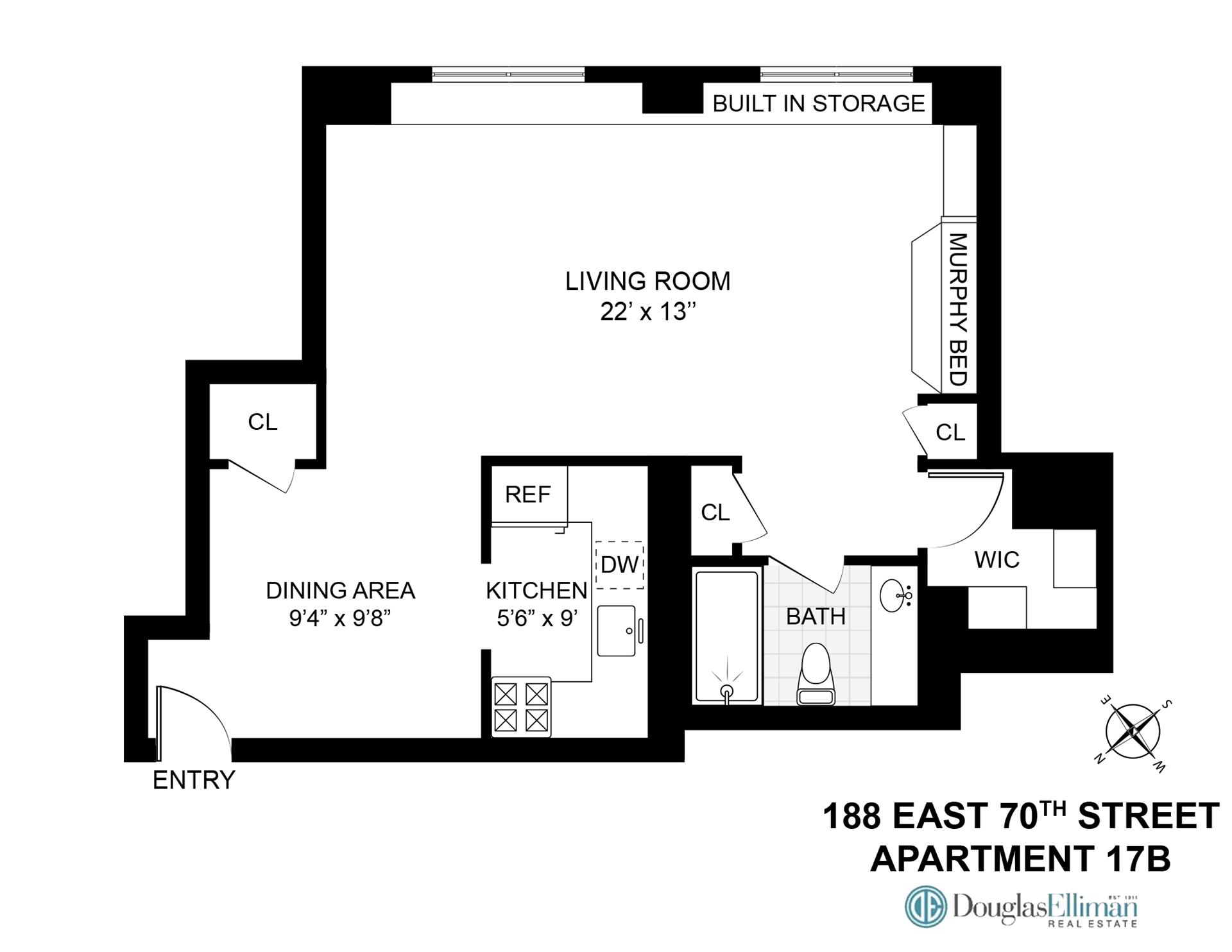 Floorplan for 188 East 70th Street, 17B