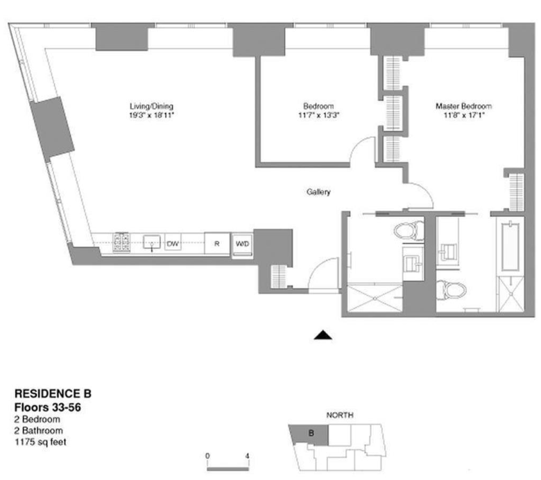 Floorplan for 123 Washington Street, 38B