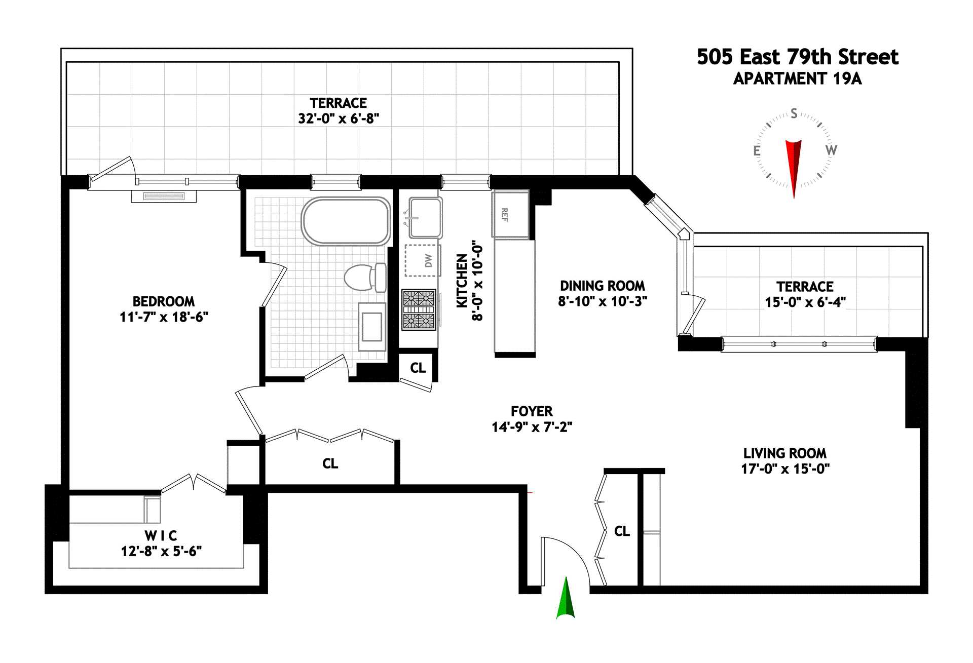 Floorplan for 505 East 79th Street, 19A