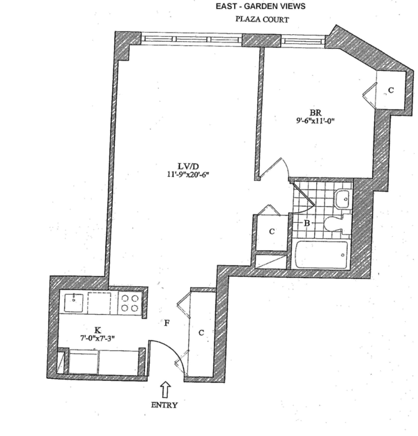 Floorplan for 30 West 63rd Street, 8W