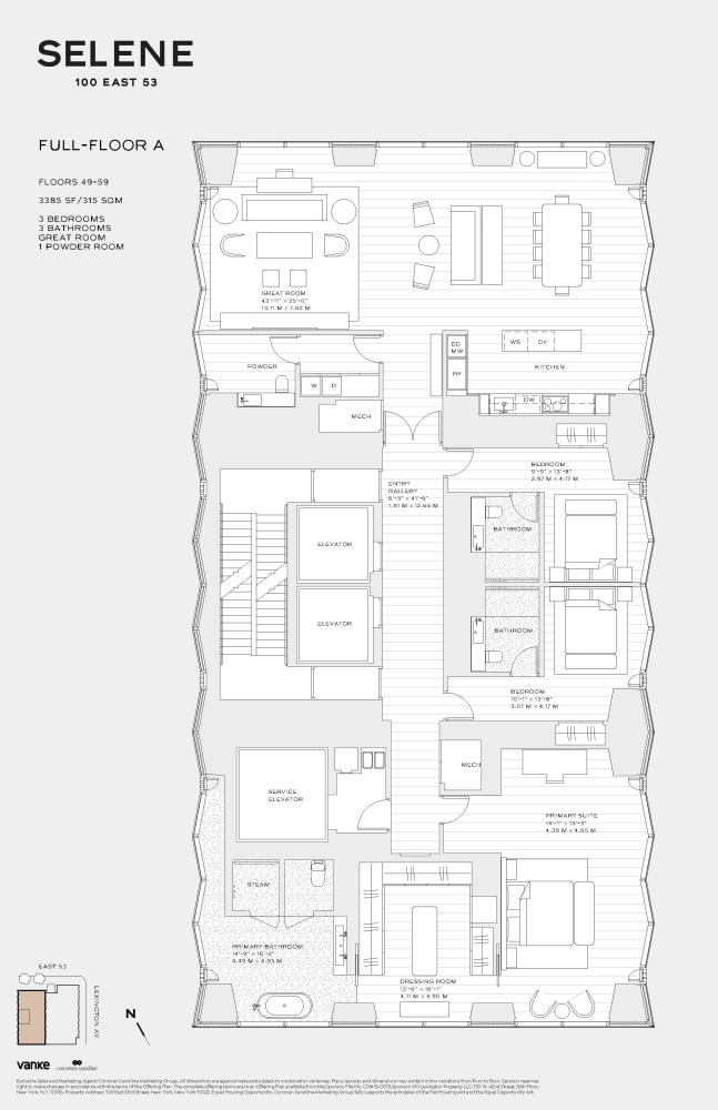 Floorplan for 100 East 53rd Street, 54A