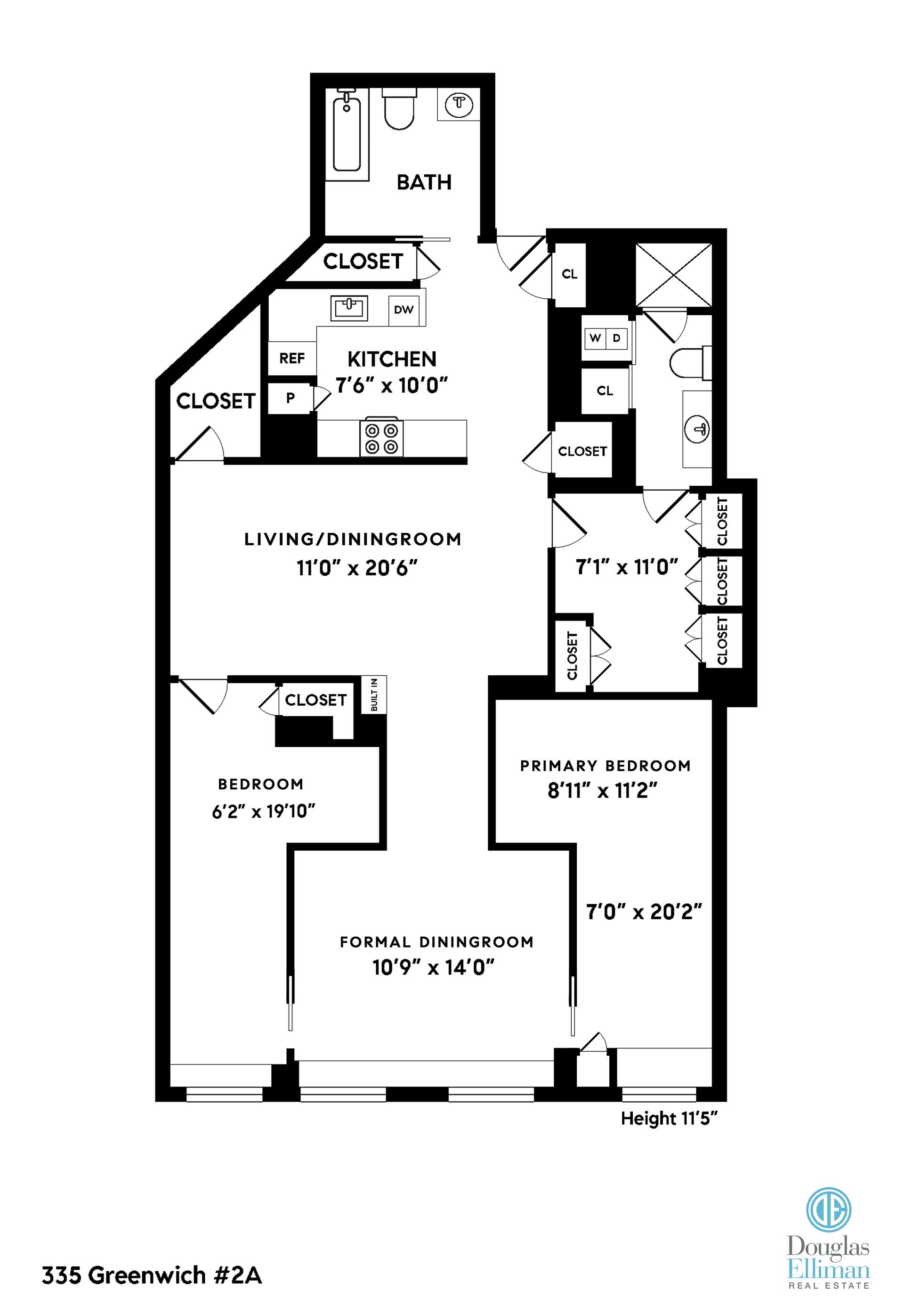 Floorplan for 335 Greenwich Street, 2A