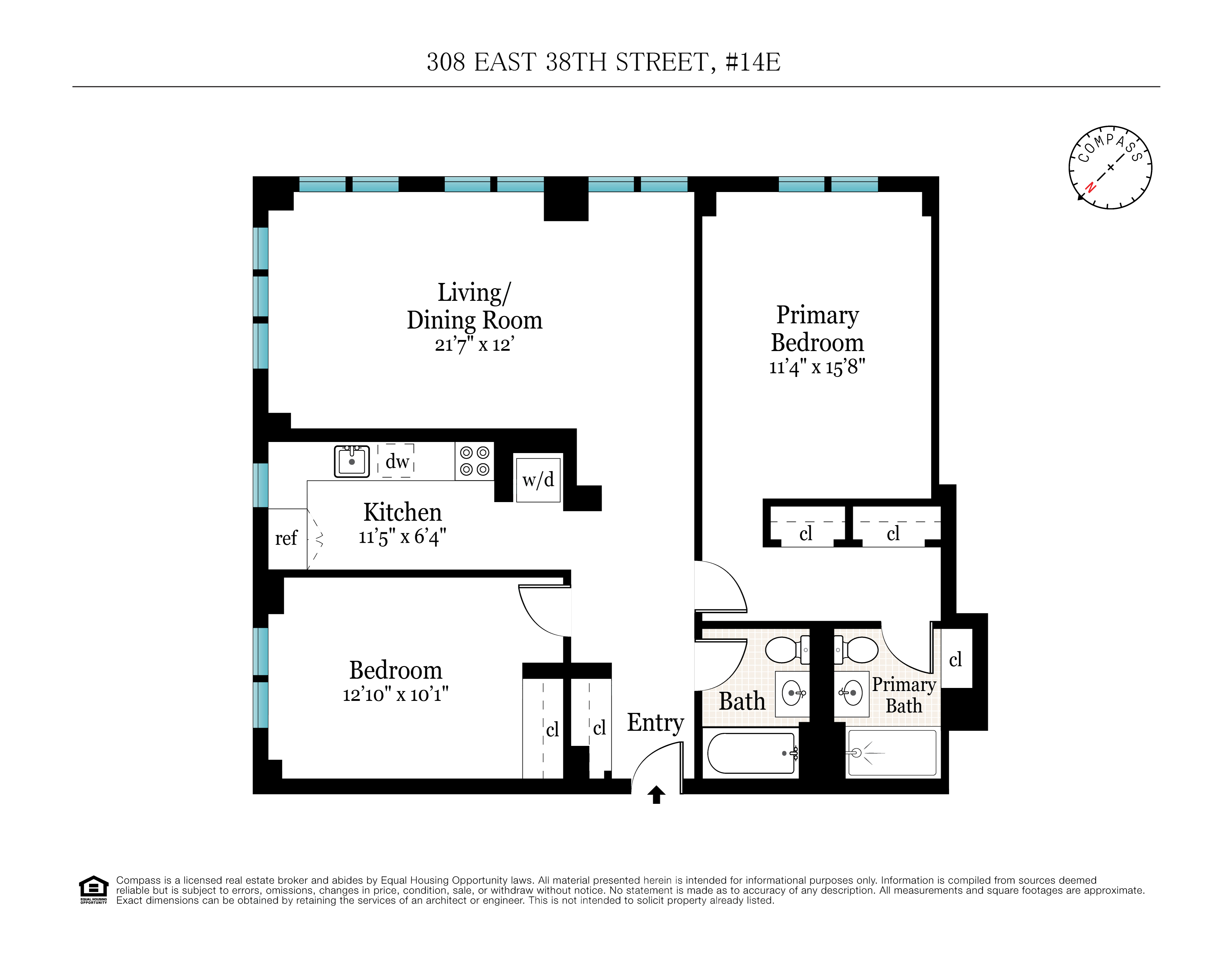 Floorplan for 308 East 38th Street, 14E