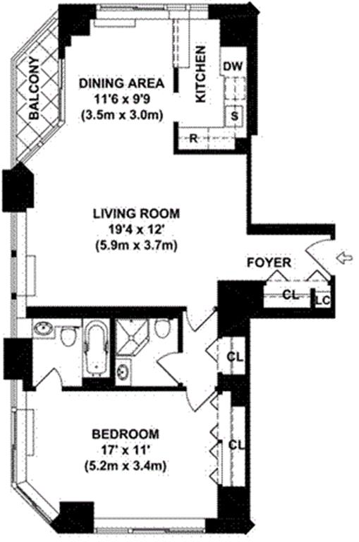Floorplan for 188 East 64th Street, 2302