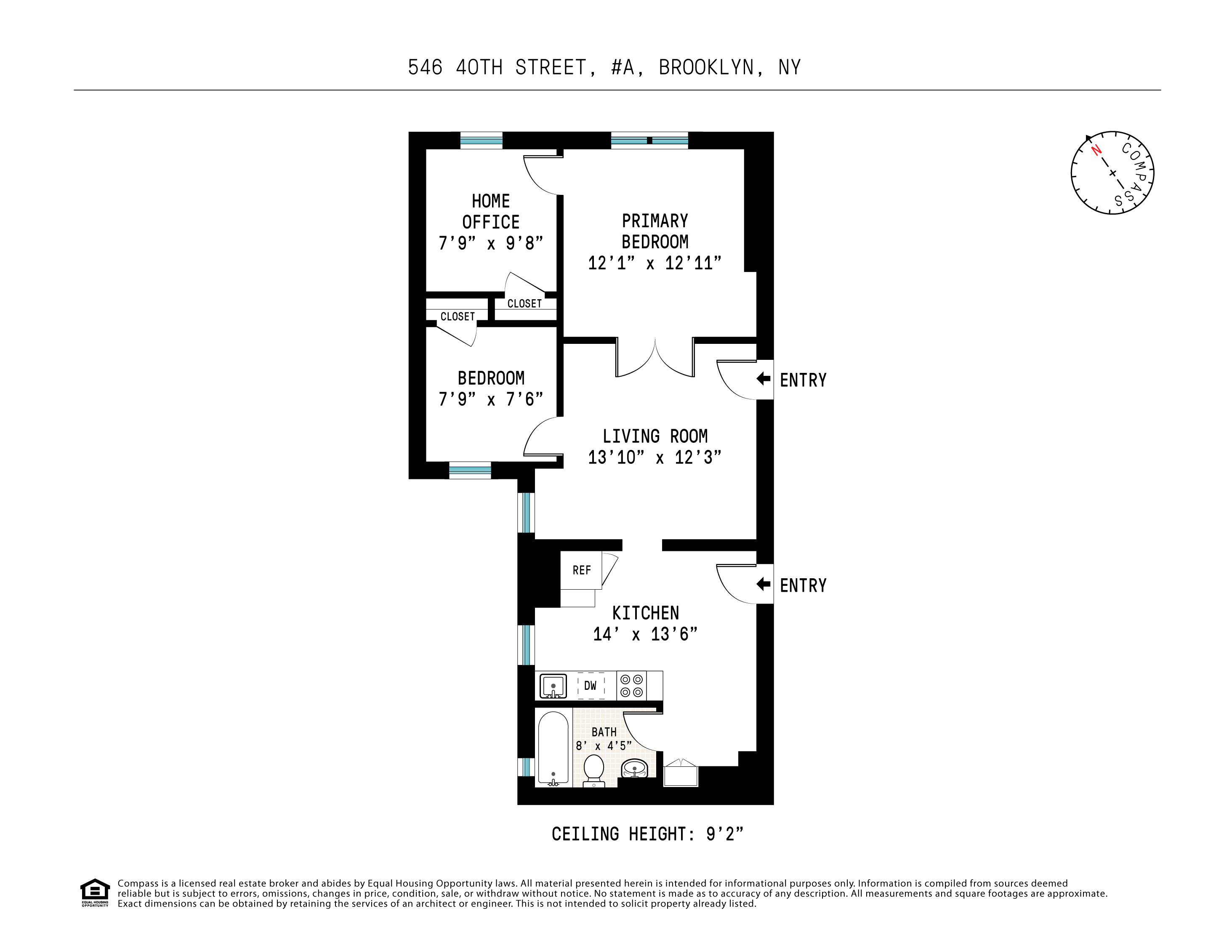 Floorplan for 546 40th Street, A