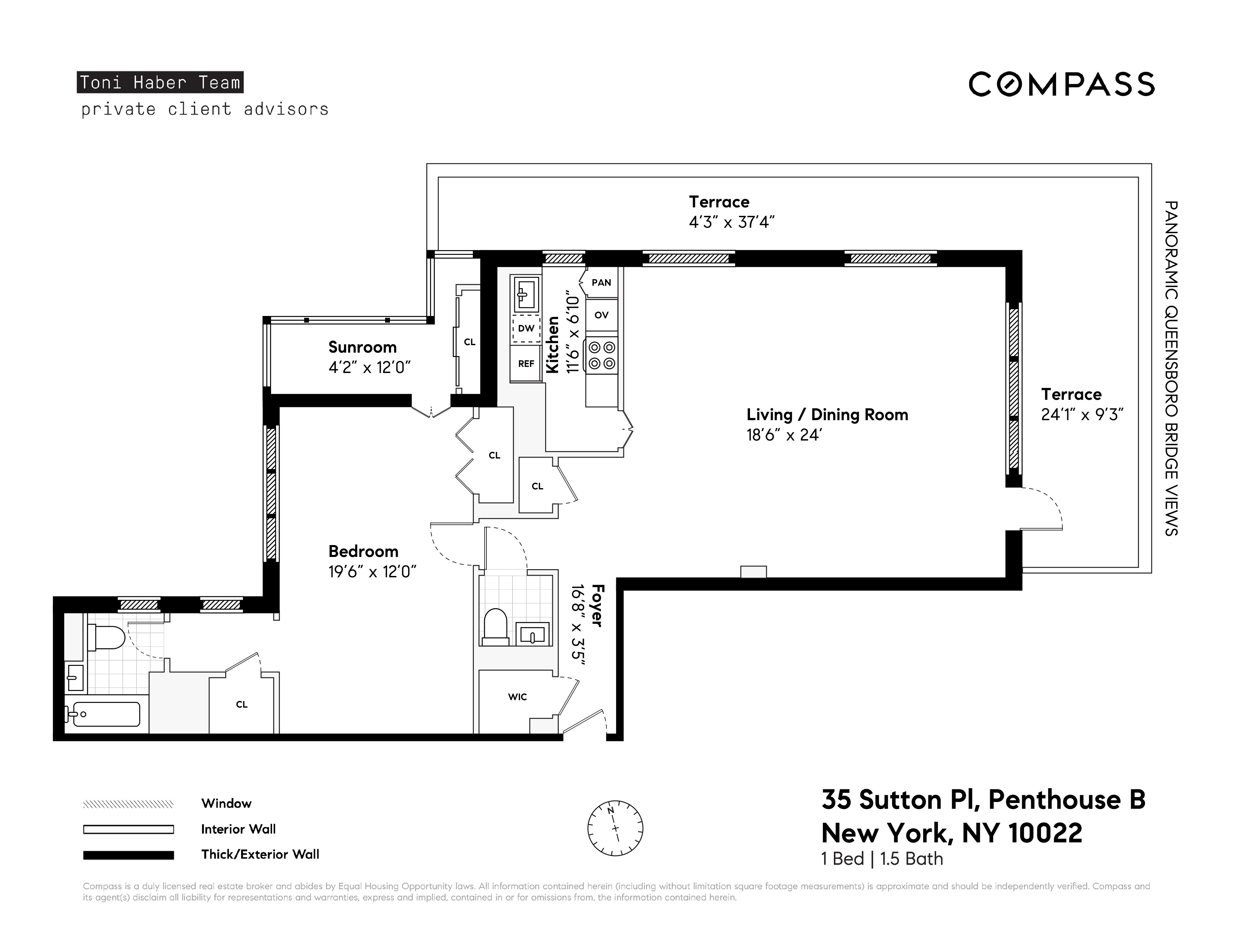 Floorplan for 35 Sutton Place, PHB