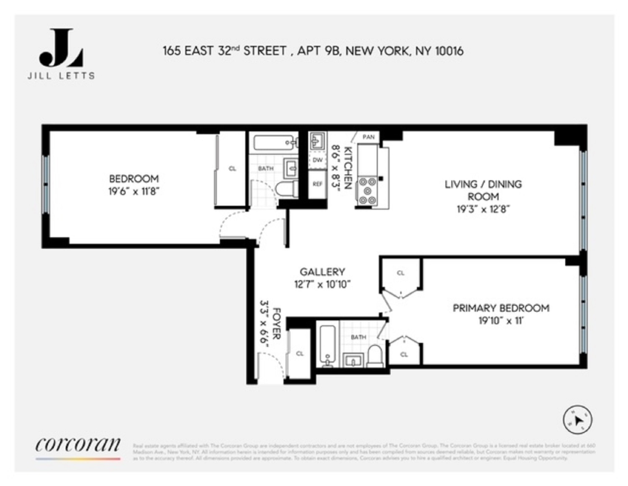 Floorplan for 165 East 32nd Street, 9B