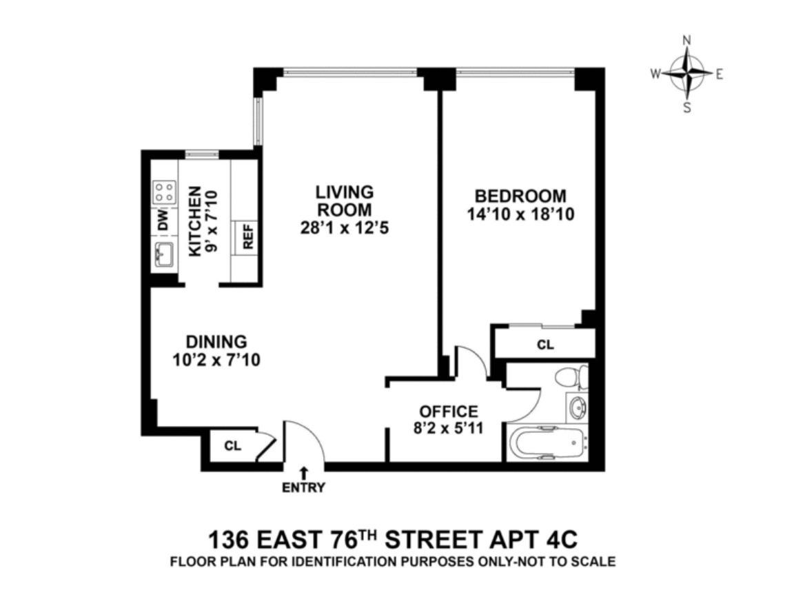 Floorplan for 136 East 76th Street, 4-C
