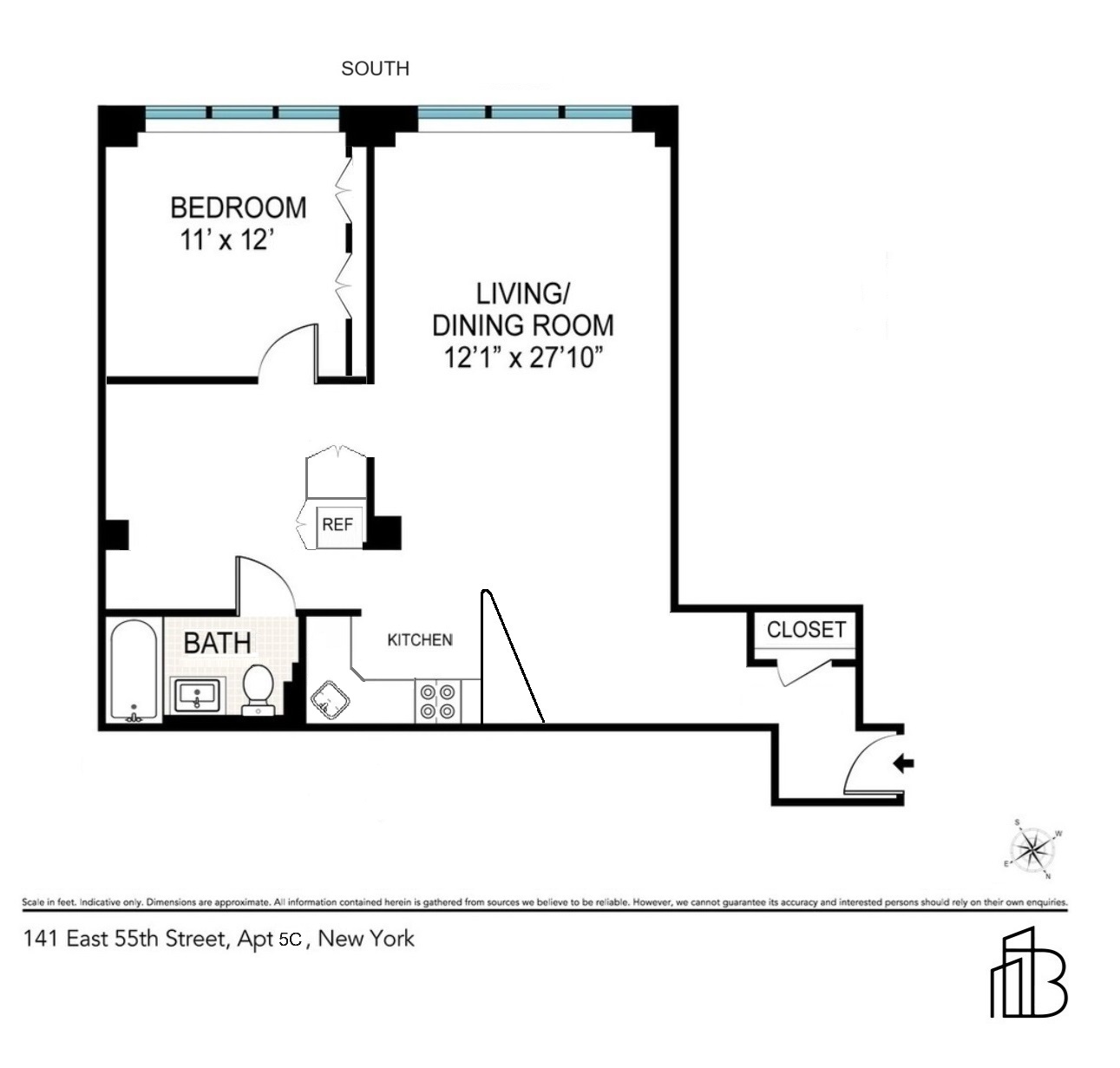 Floorplan for 141 East 55th Street, 5C