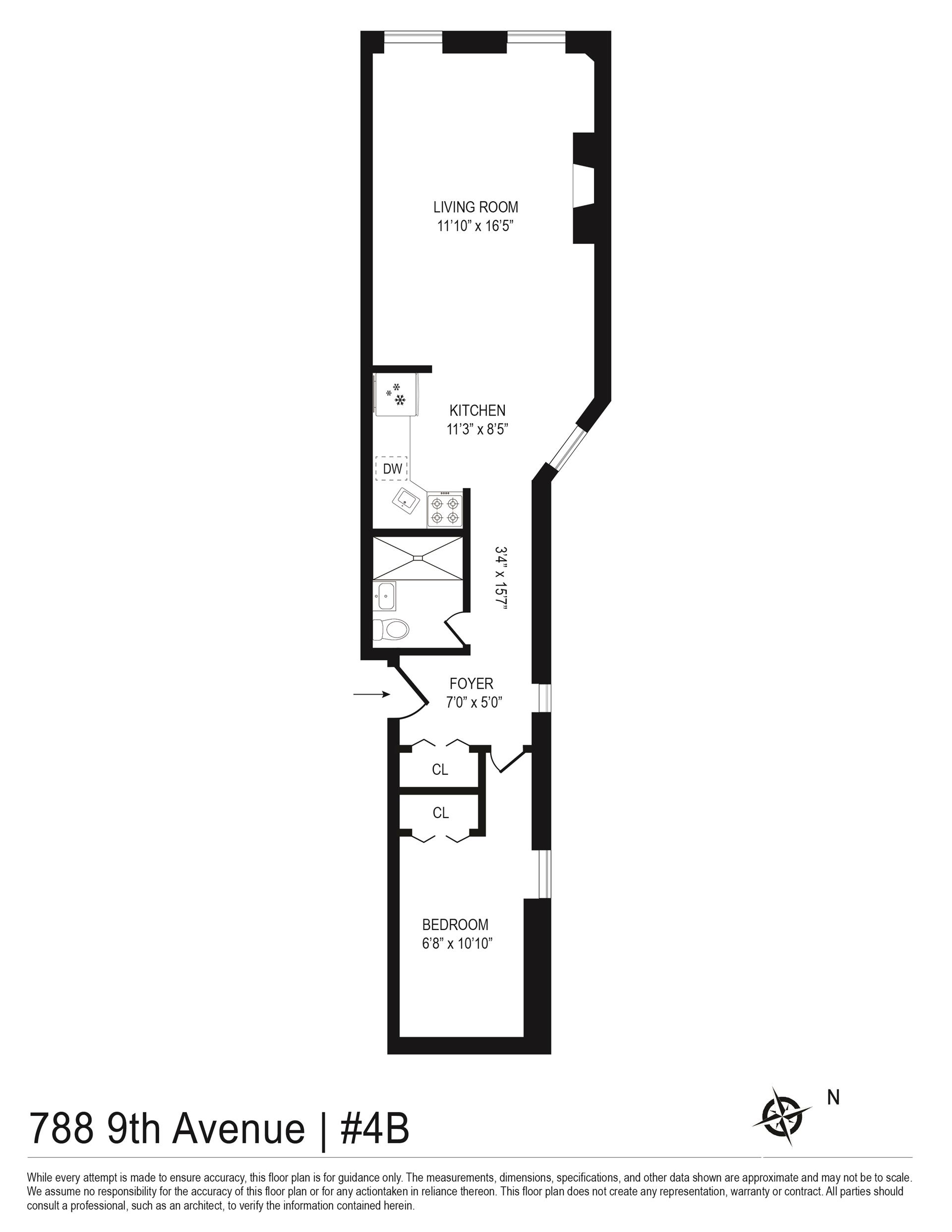 Floorplan for 788 9th Avenue, 4B