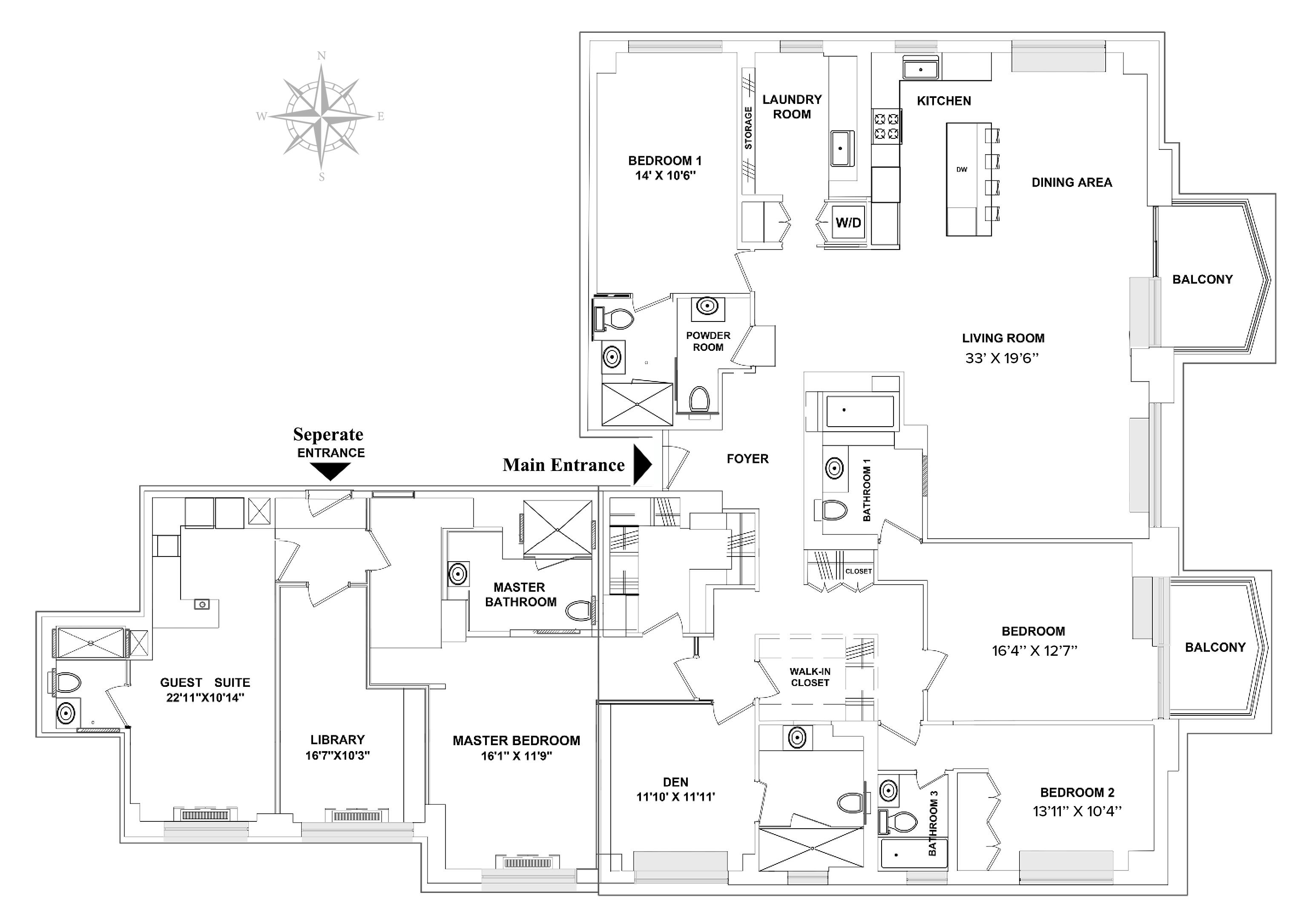 Floorplan for 220 East 65th Street, 21-LMN