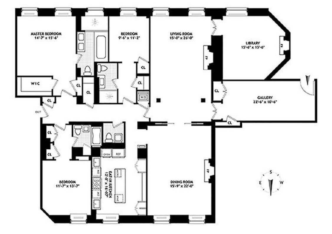 Floorplan for 390 West End Avenue, 7J