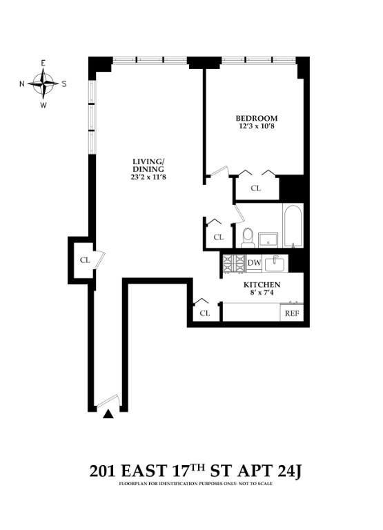 Floorplan for 201 East 17th Street, 24J