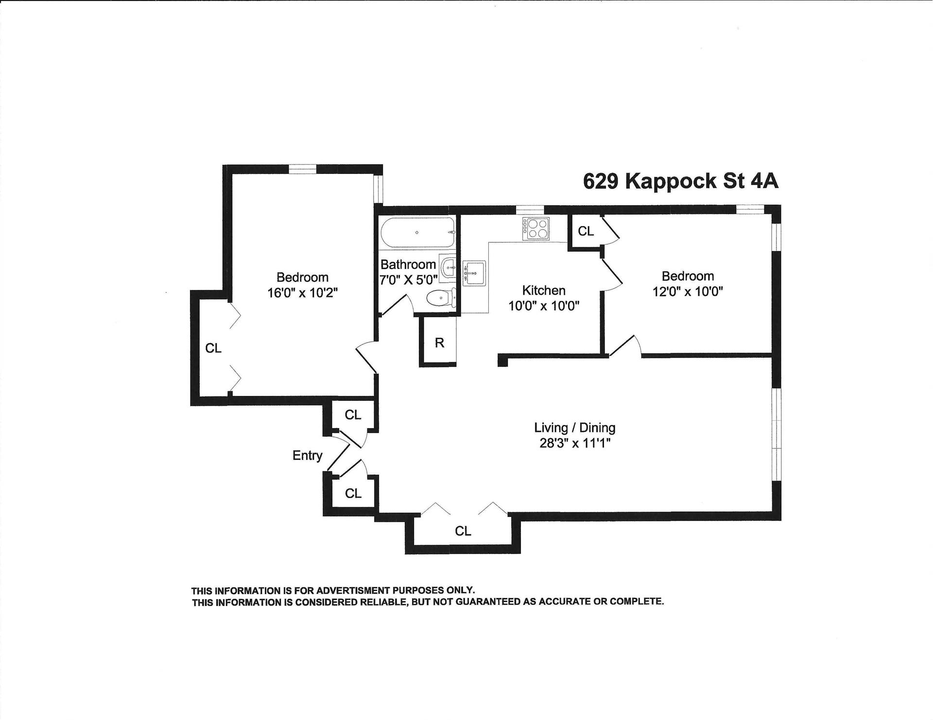 Floorplan for 629 Kappock Street, 4A