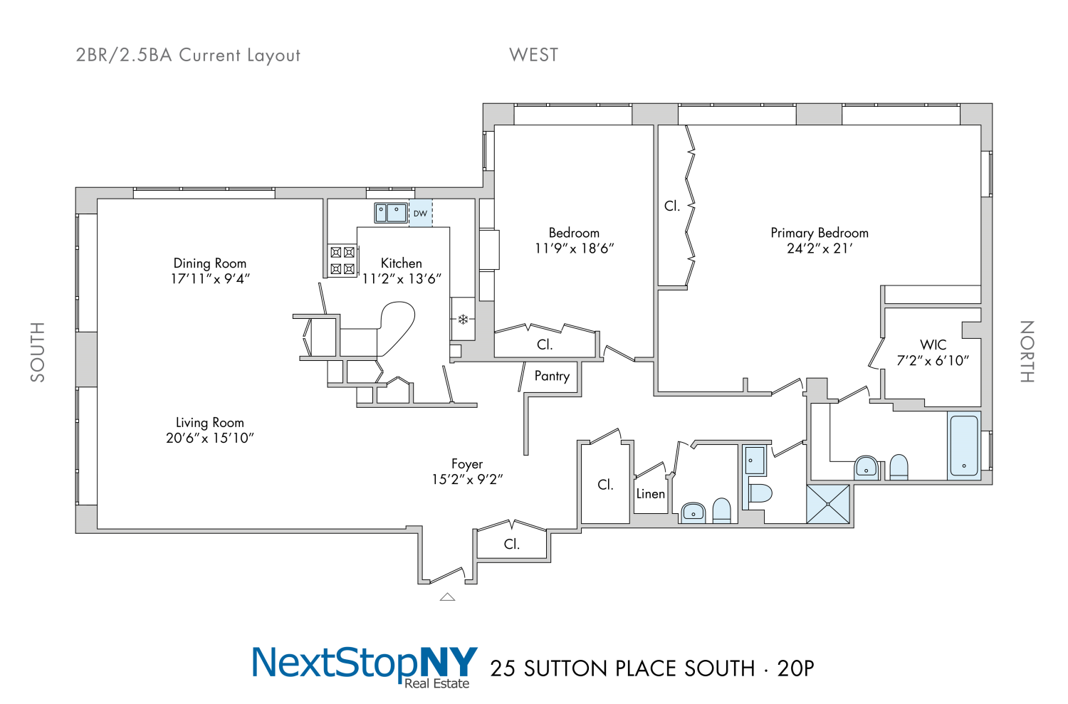 Floorplan for 25 Sutton Place, 20P