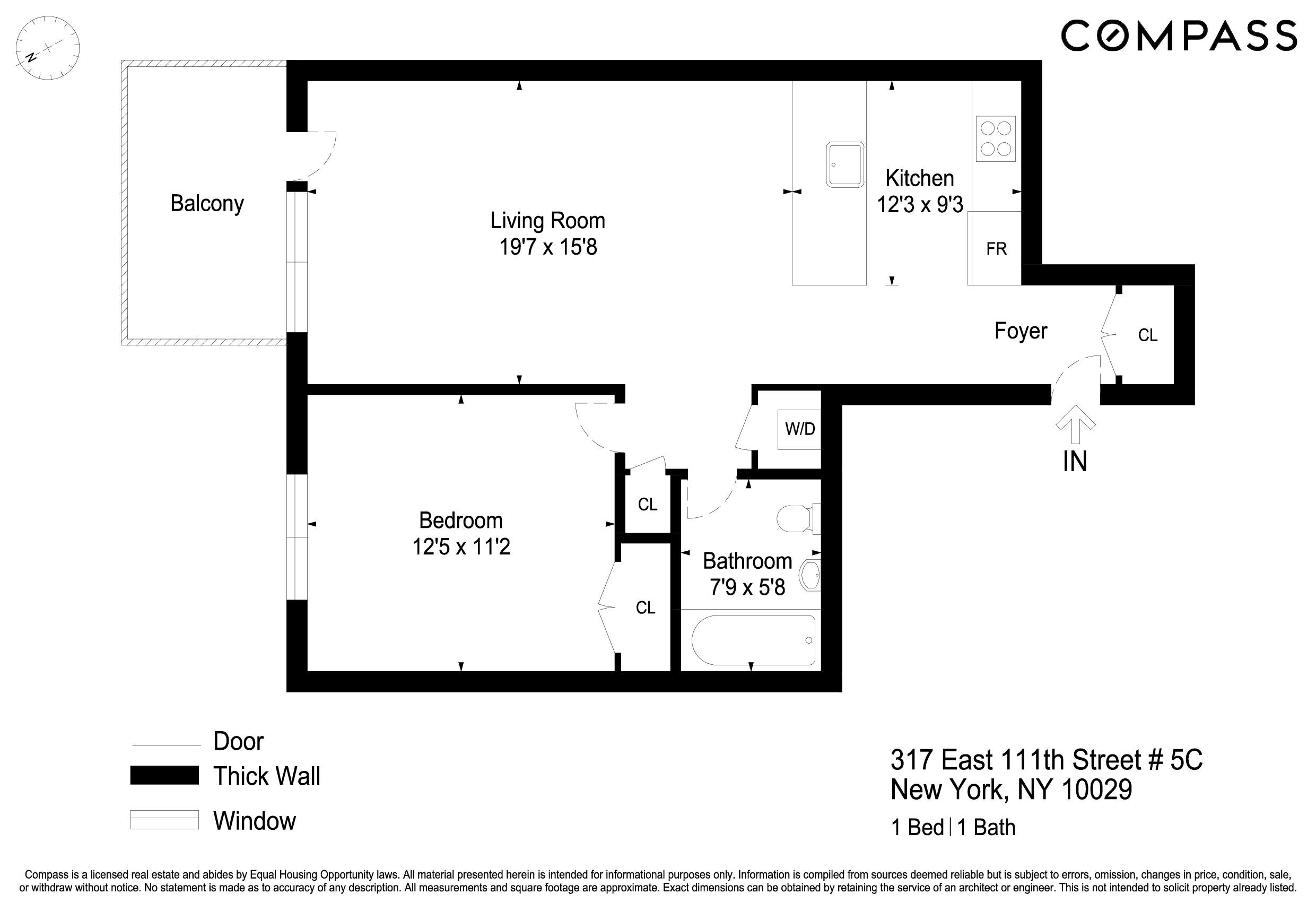Floorplan for 317 East 111th Street, 5C