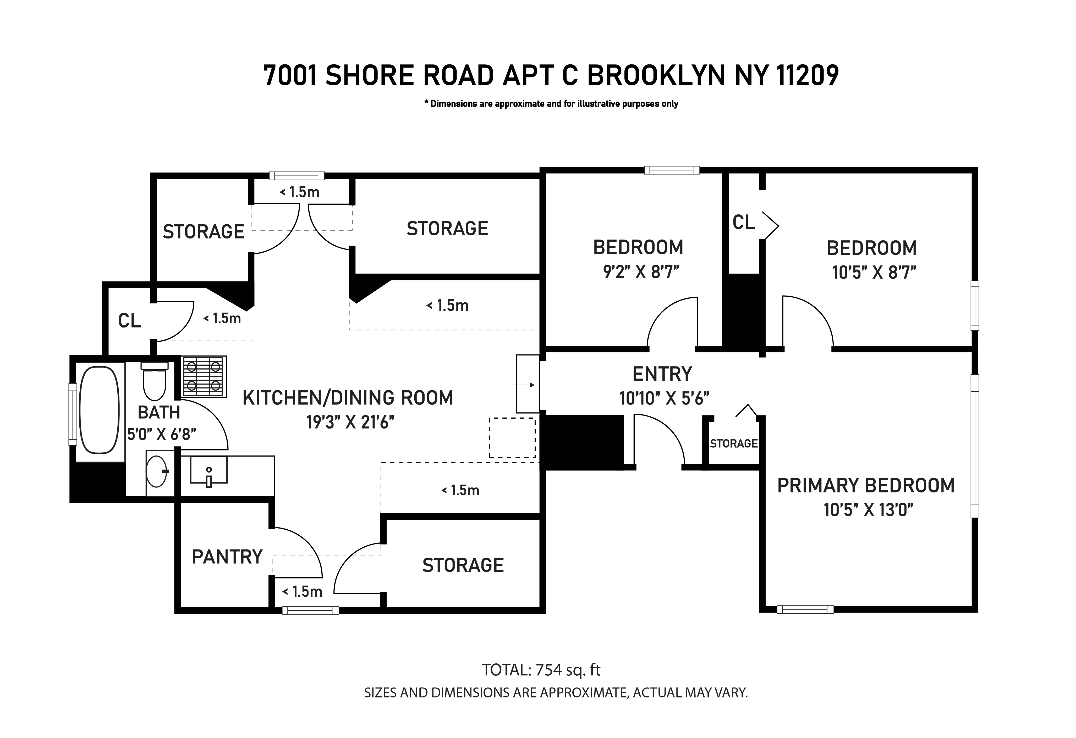 Floorplan for 7001 Shore Road, 3