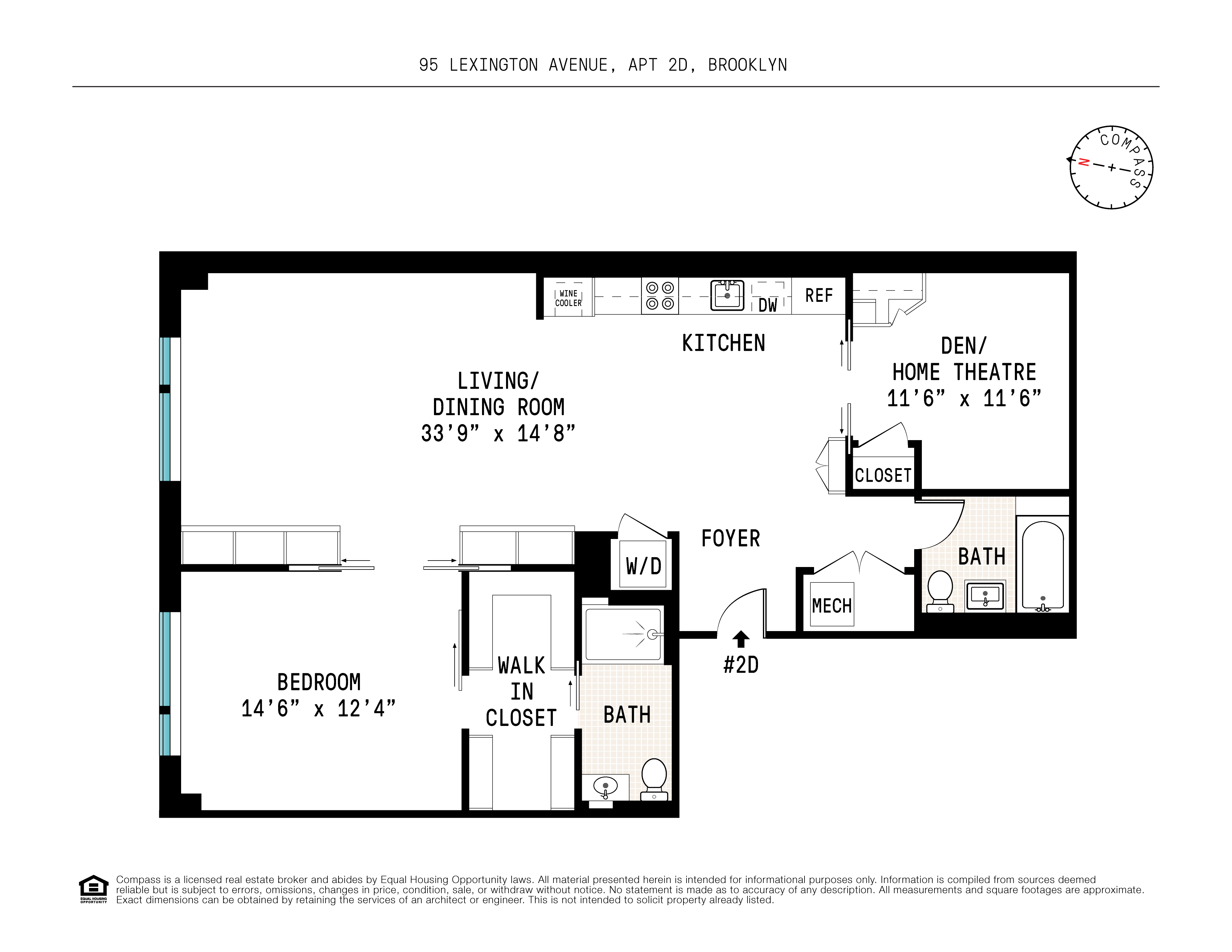 Floorplan for 95 Lexington Avenue, 2D
