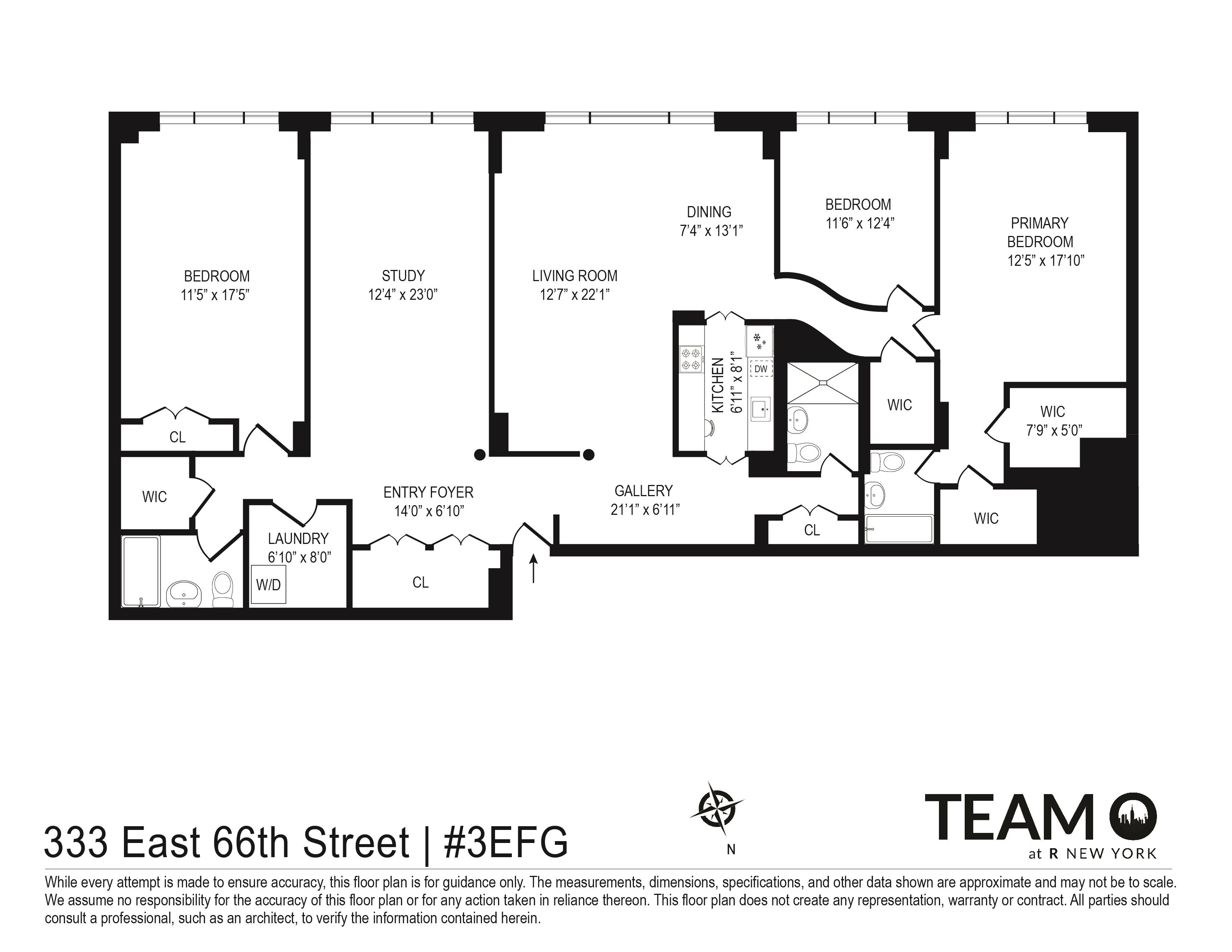 Floorplan for 333 East 66th Street, 3-EFG