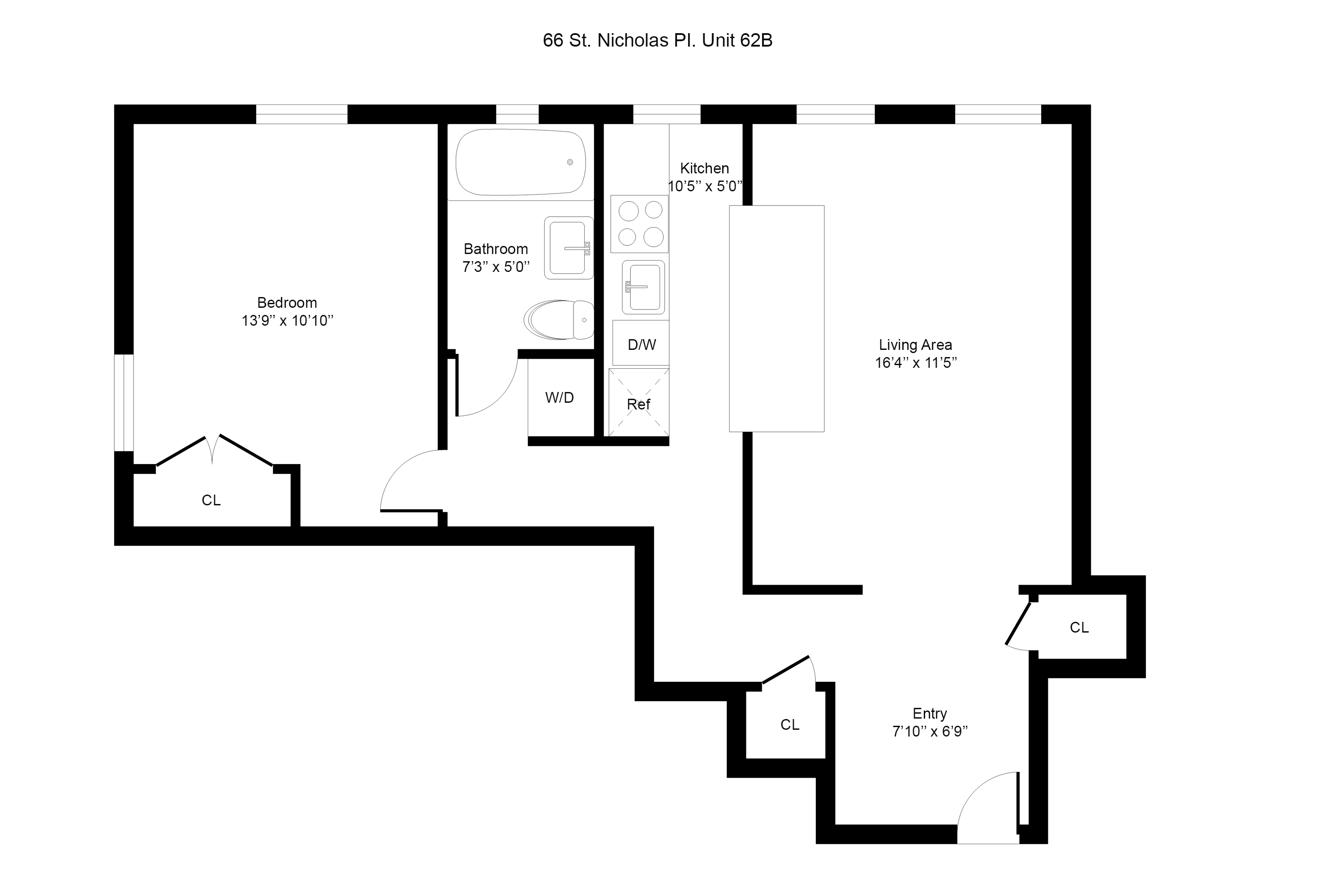 Floorplan for 66 St Nicholas Place, 62B