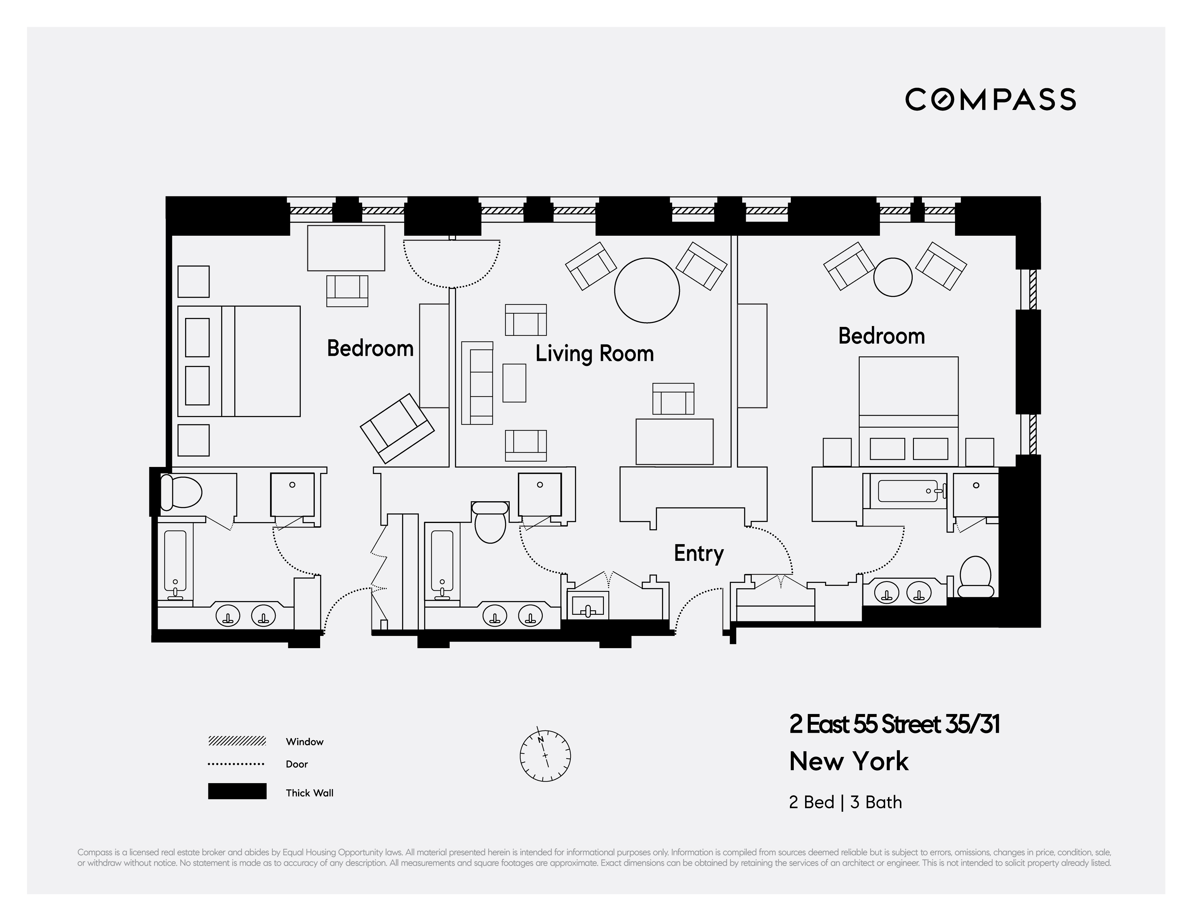 2 E 55th Street, New York, NY 10022, 2 Bedrooms Bedrooms, 4 Rooms Rooms,3 BathroomsBathrooms,Residential,For Sale,55th,COMP-1554607017254195409