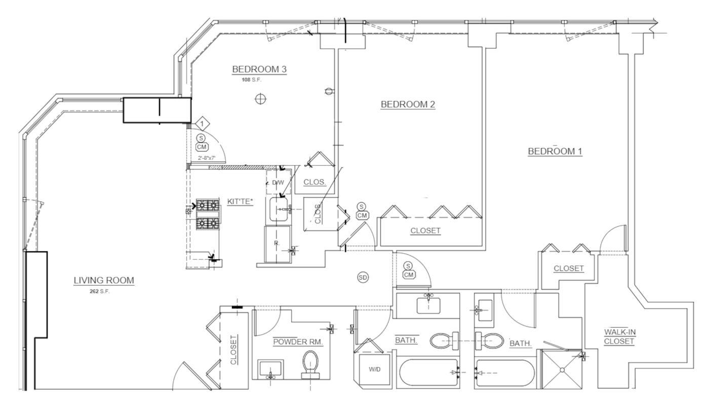 Floorplan for 415 East 37th Street, 34-F