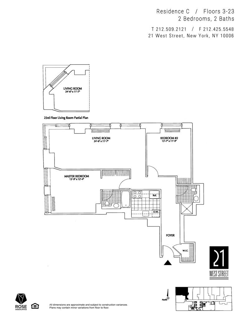 Floorplan for 21 West Street, 12-C