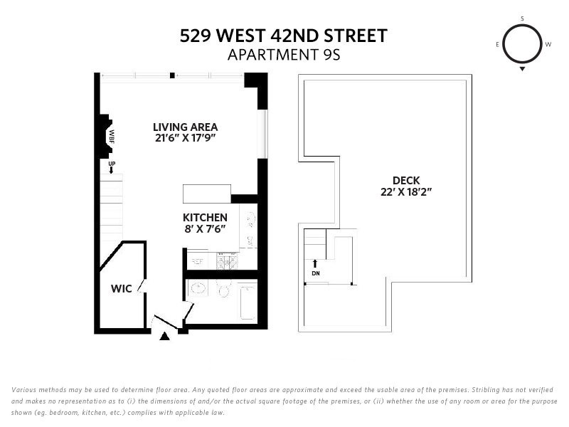 Floorplan for 529 West 42nd Street, 9S