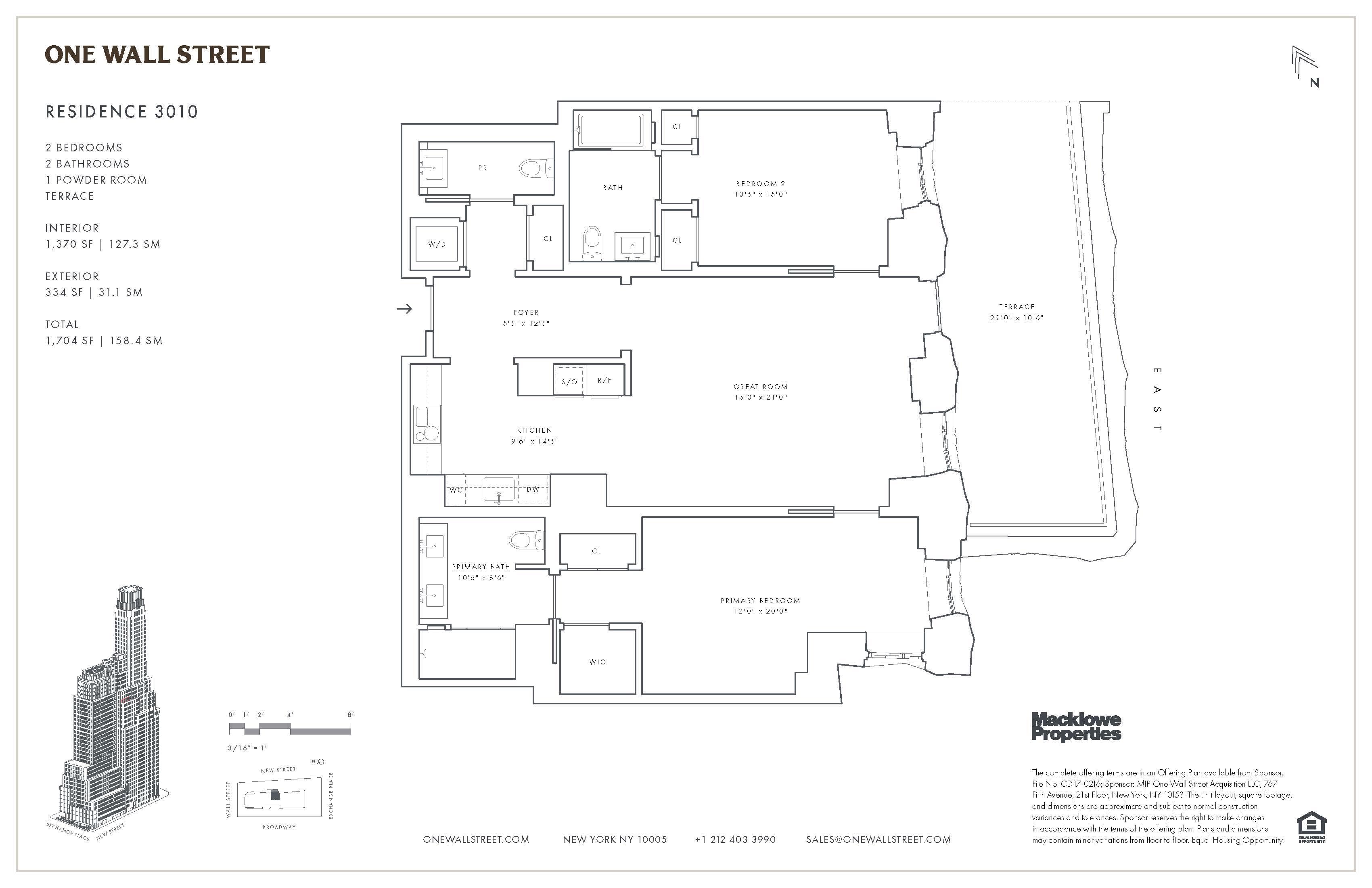 Floorplan for 1 Wall Street, 3010