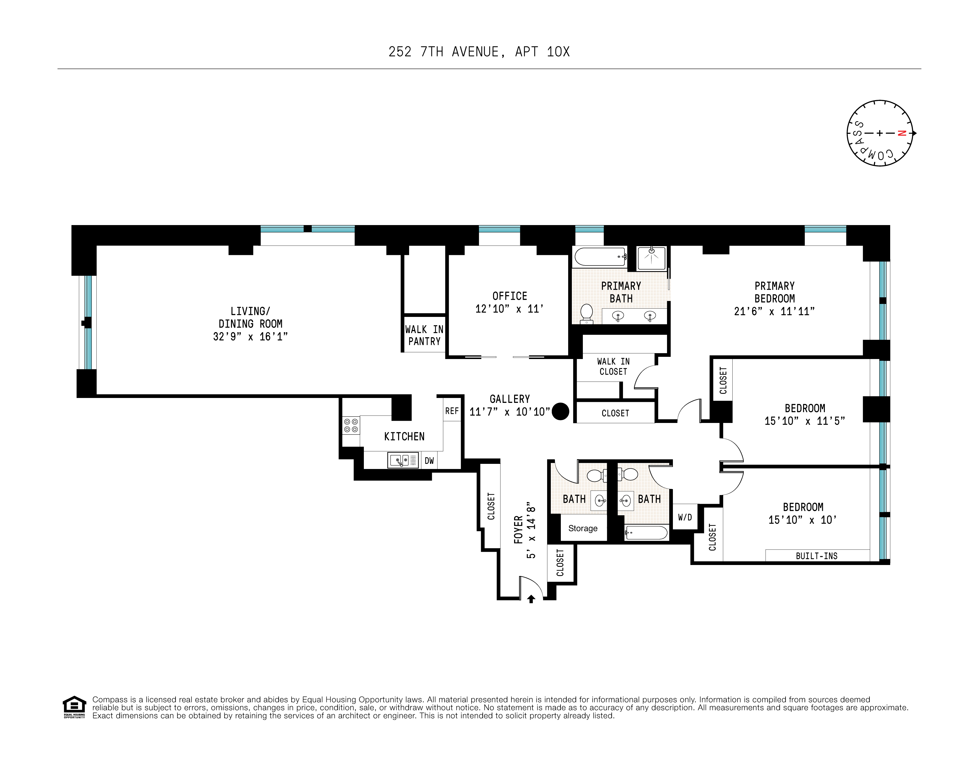 Floorplan for 252 7th Avenue, 10X
