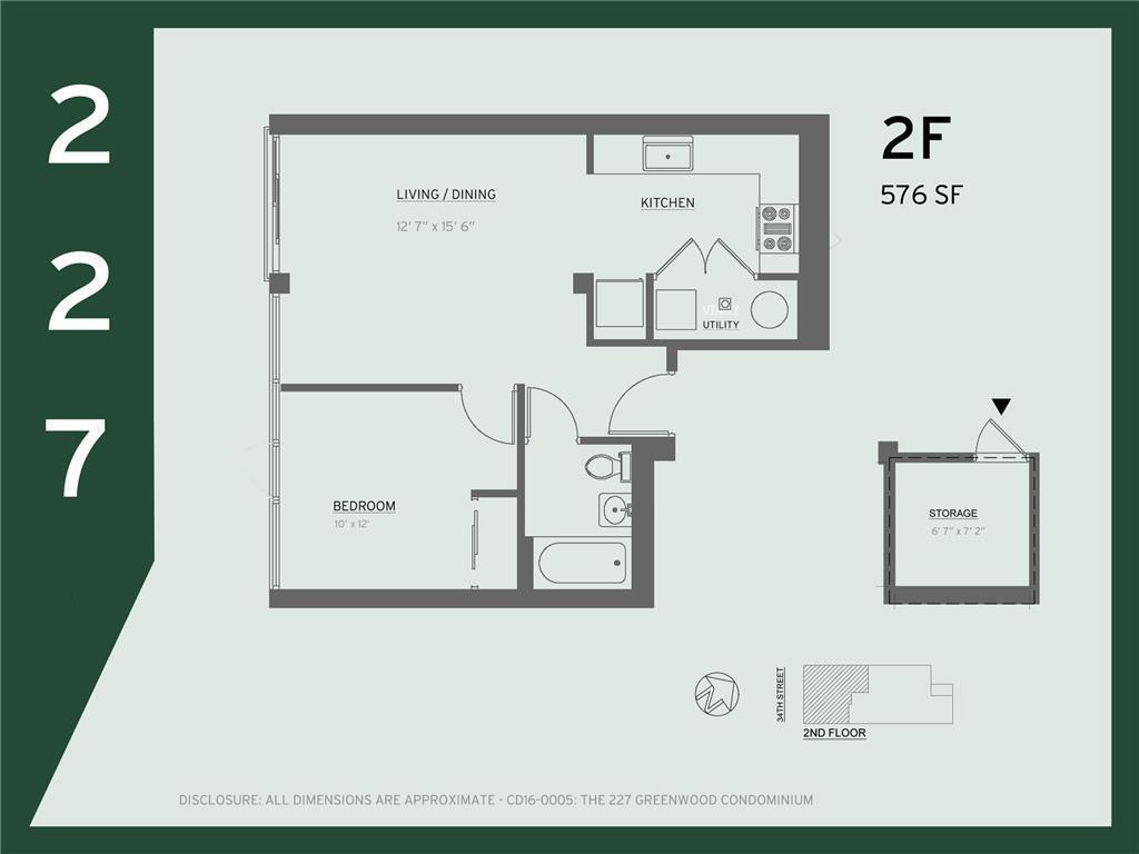 Floorplan for 227 34th Street, 2F