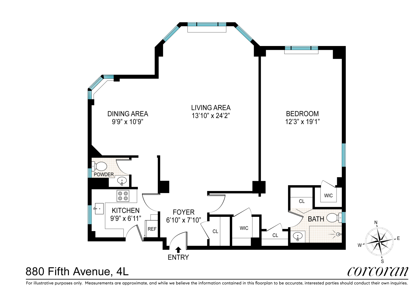Floorplan for 880 5th Avenue, 4L