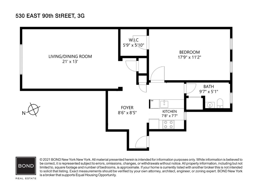 Floorplan for 530 East 90th Street, 3G