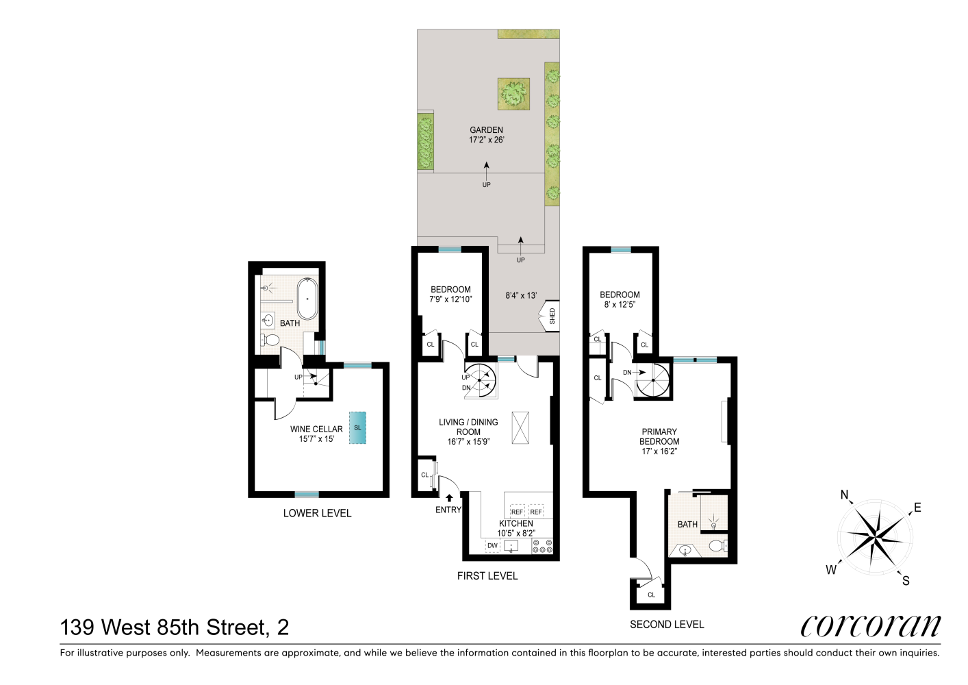 Floorplan for 139 West 85th Street, 2