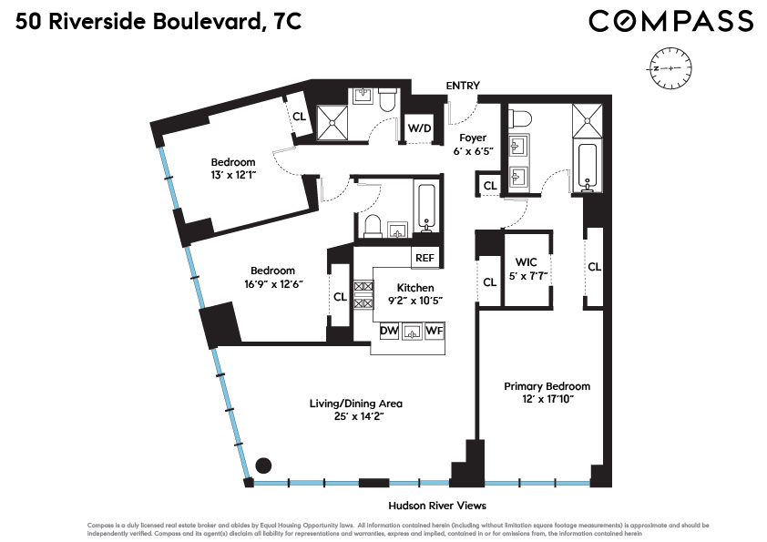 Floorplan for 50 Riverside Boulevard, 7C