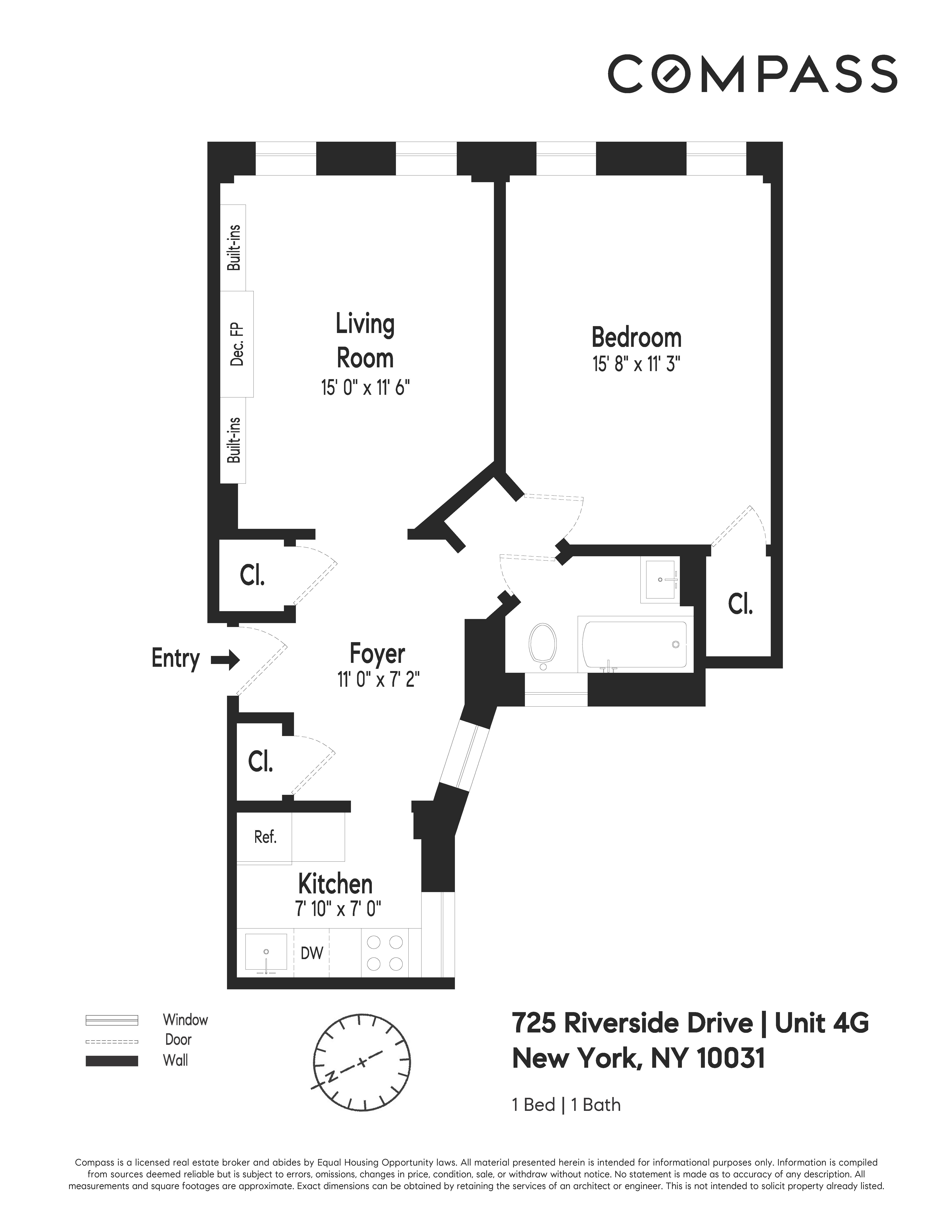 Floorplan for 725 Riverside Drive, 4G