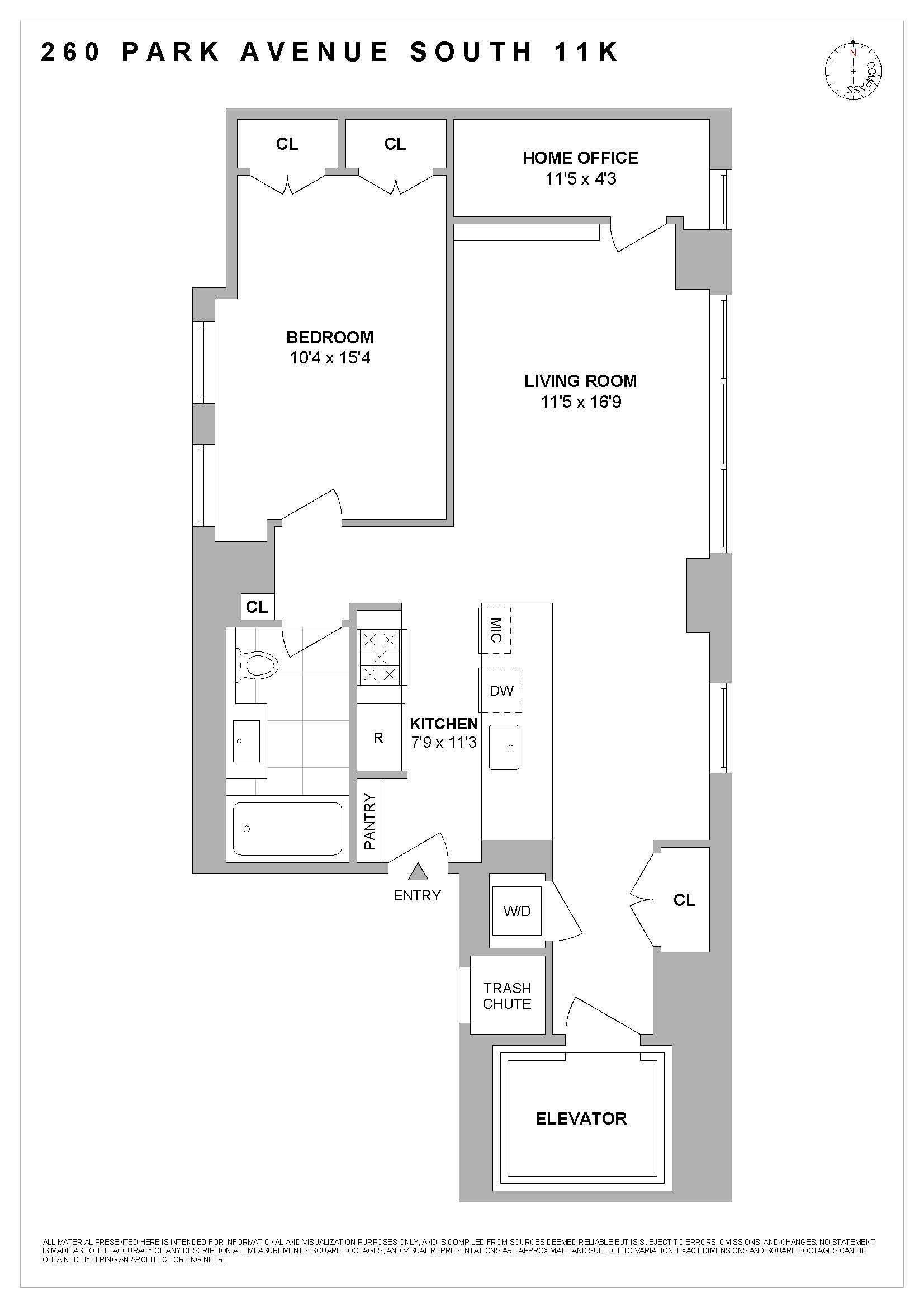 Floorplan for 260 Park Avenue, 11K