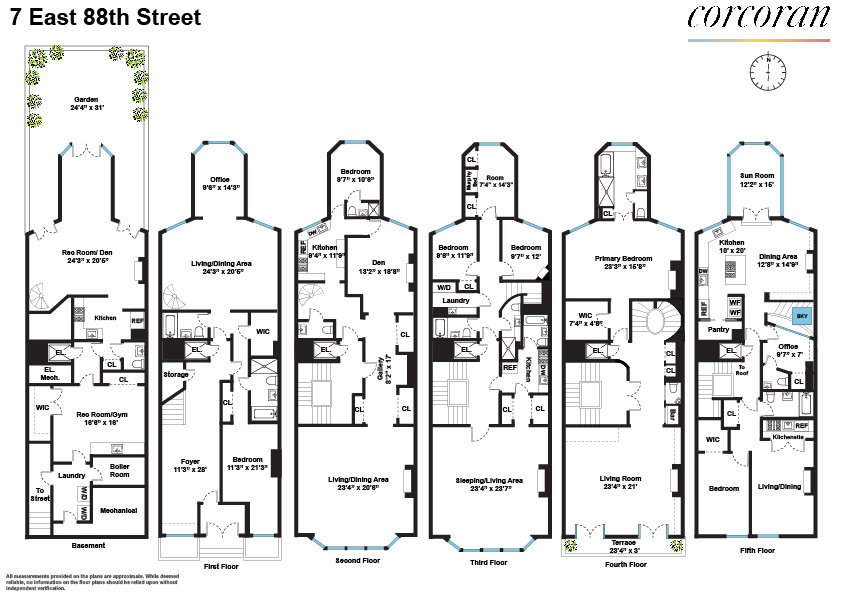 Floorplan for 7 East 88th Street, TH