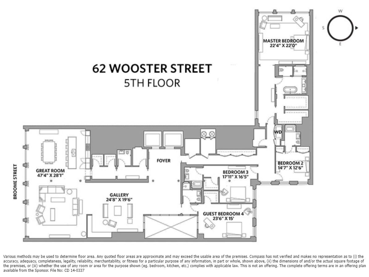 Floorplan for 62 Wooster Street, 5