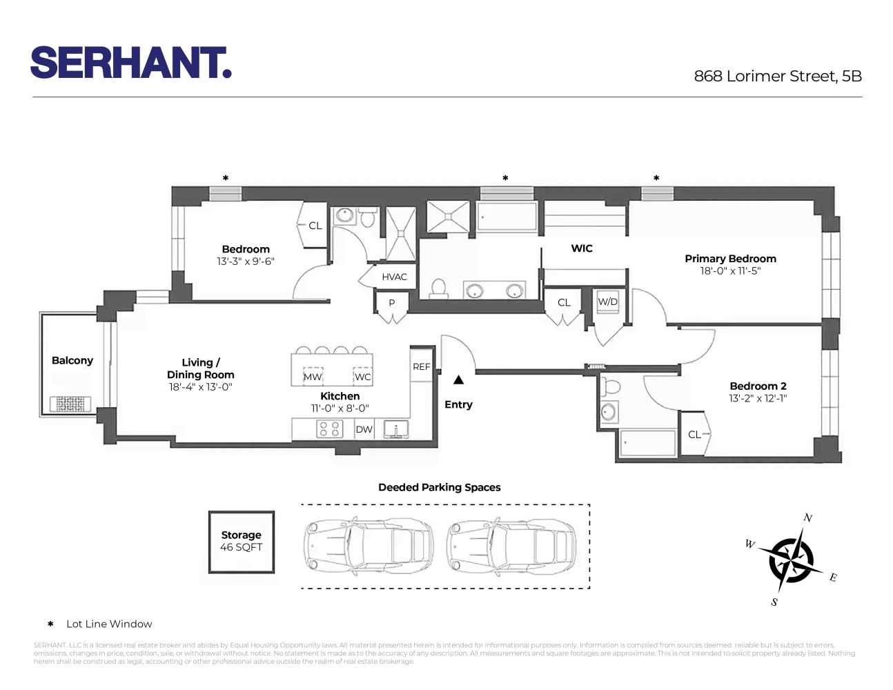 Floorplan for 868 Lorimer Street, 5B