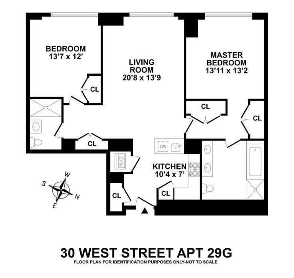 Floorplan for 30 West Street, 29G