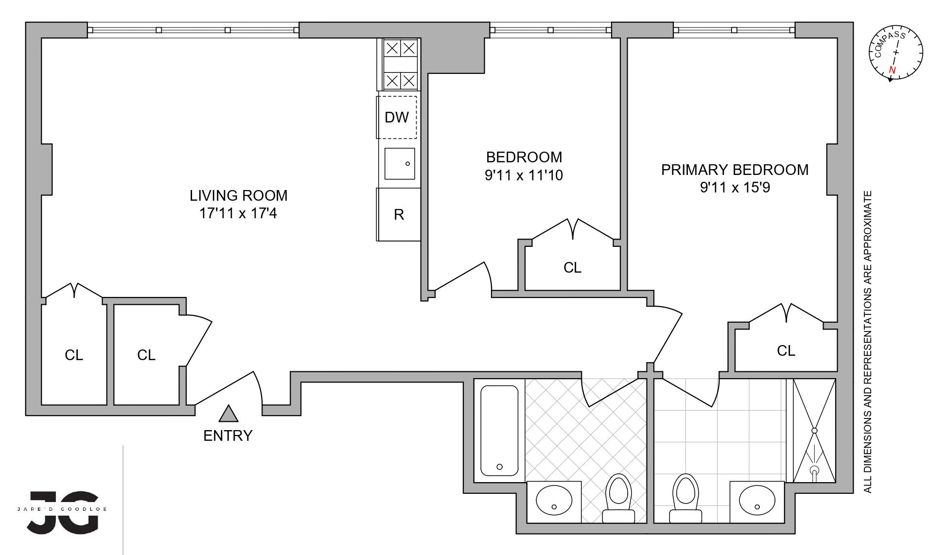 Floorplan for 3311 Newkirk Avenue, 3A